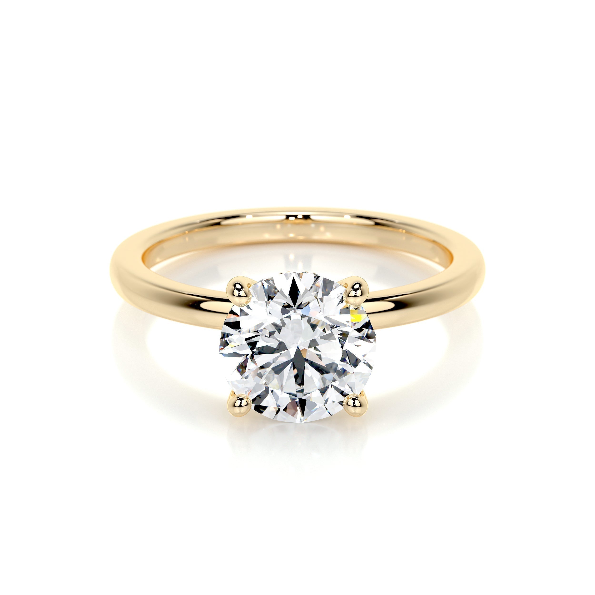 2.0 CT Round Hidden Halo CVD D/VS1 Diamond Engagement Ring 7