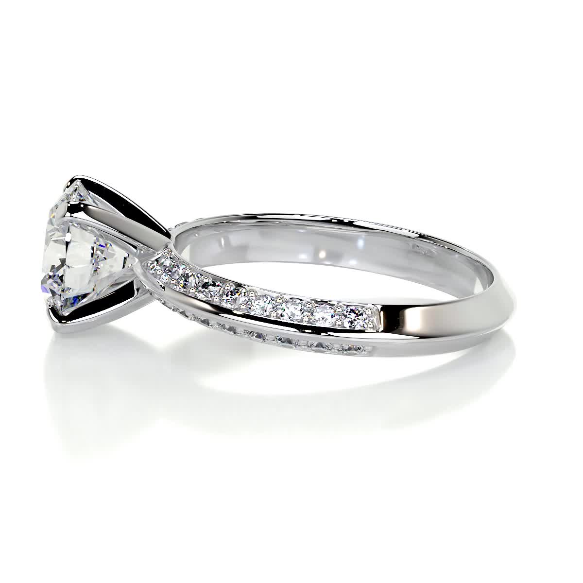 2.0 CT Round Solitaire CVD E/VS2 Diamond Engagement Ring 4