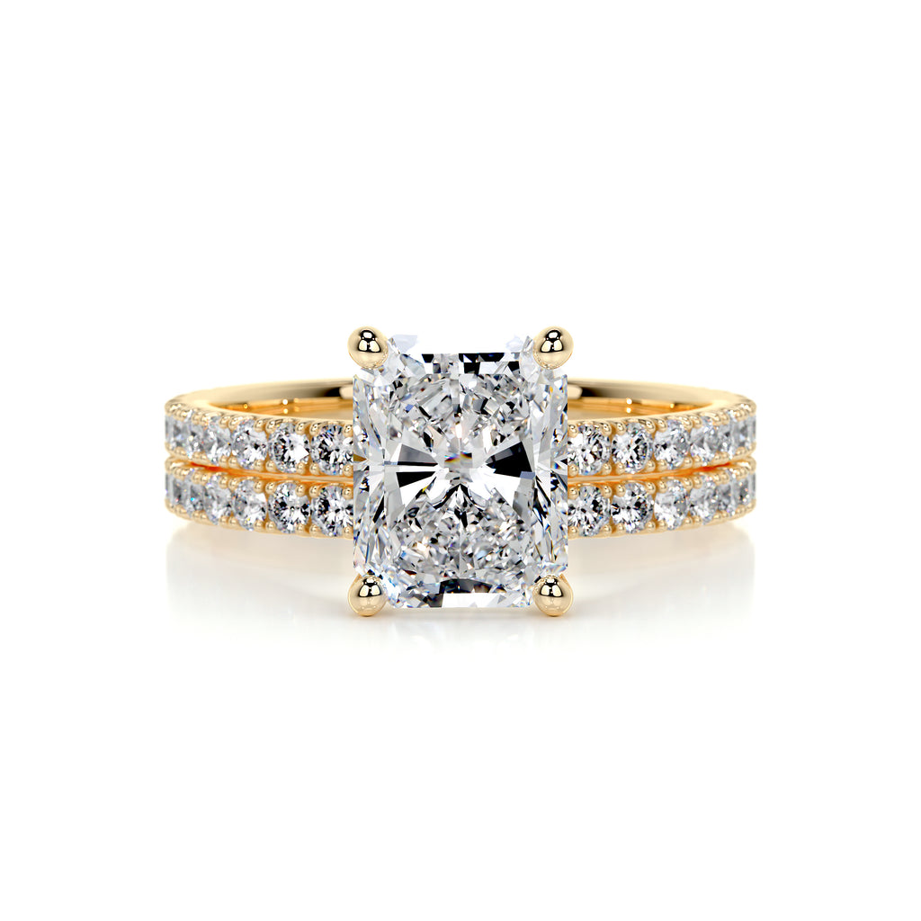 1.50 CT Radiant Solitaire CVD F/VS Diamond Bridal Ring Set 8