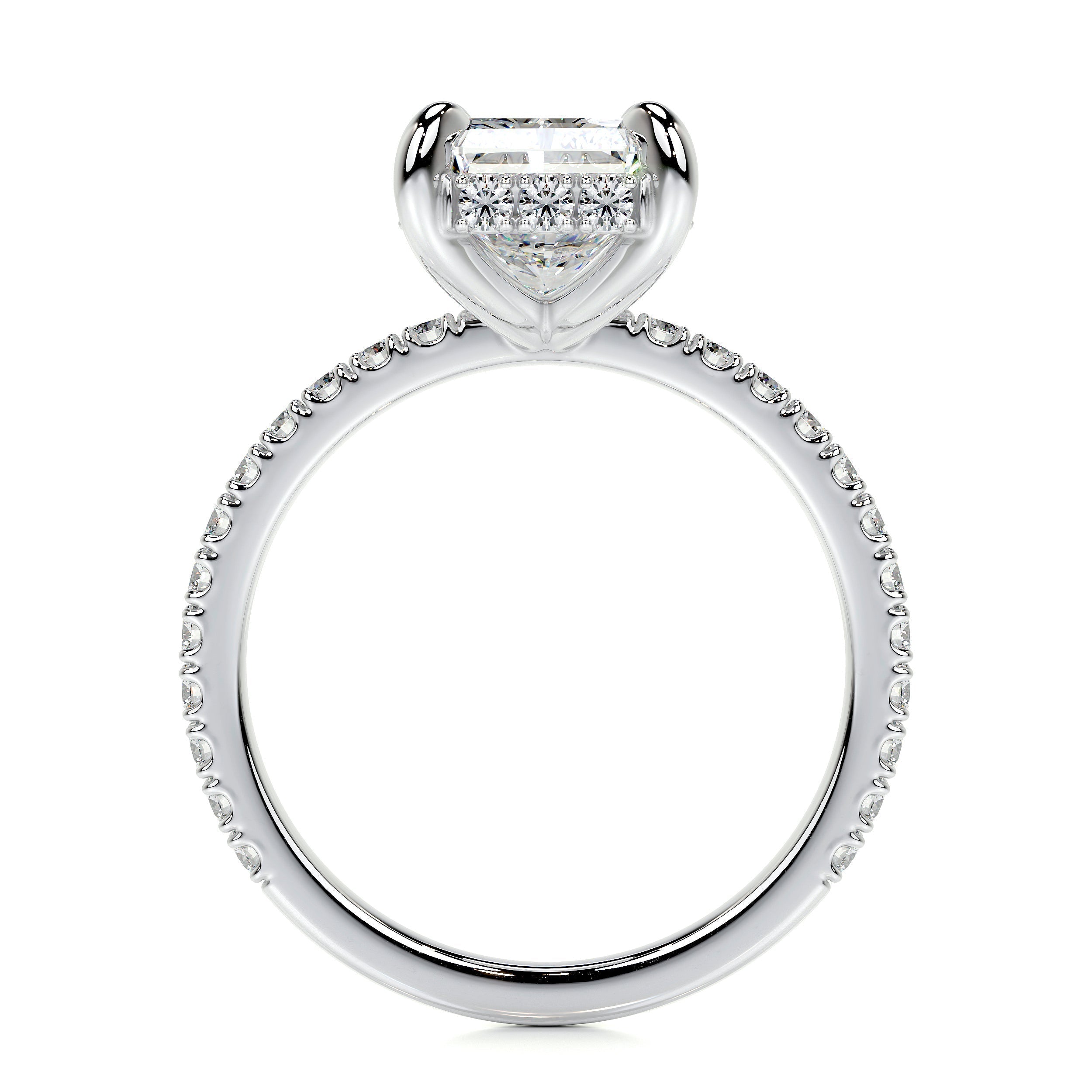 2.0 CT Radiant Hidden Halo CVD E/VS2 Diamond Engagement Ring 5