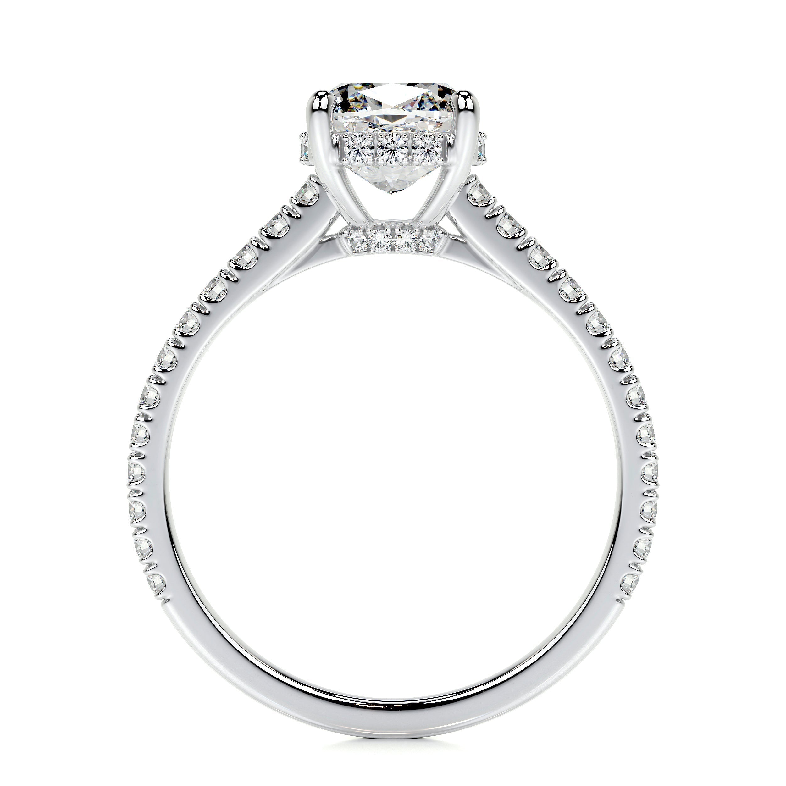 1.50 CT Cushion Hidden Halo CVD E/VS2 Diamond Engagement Ring 5