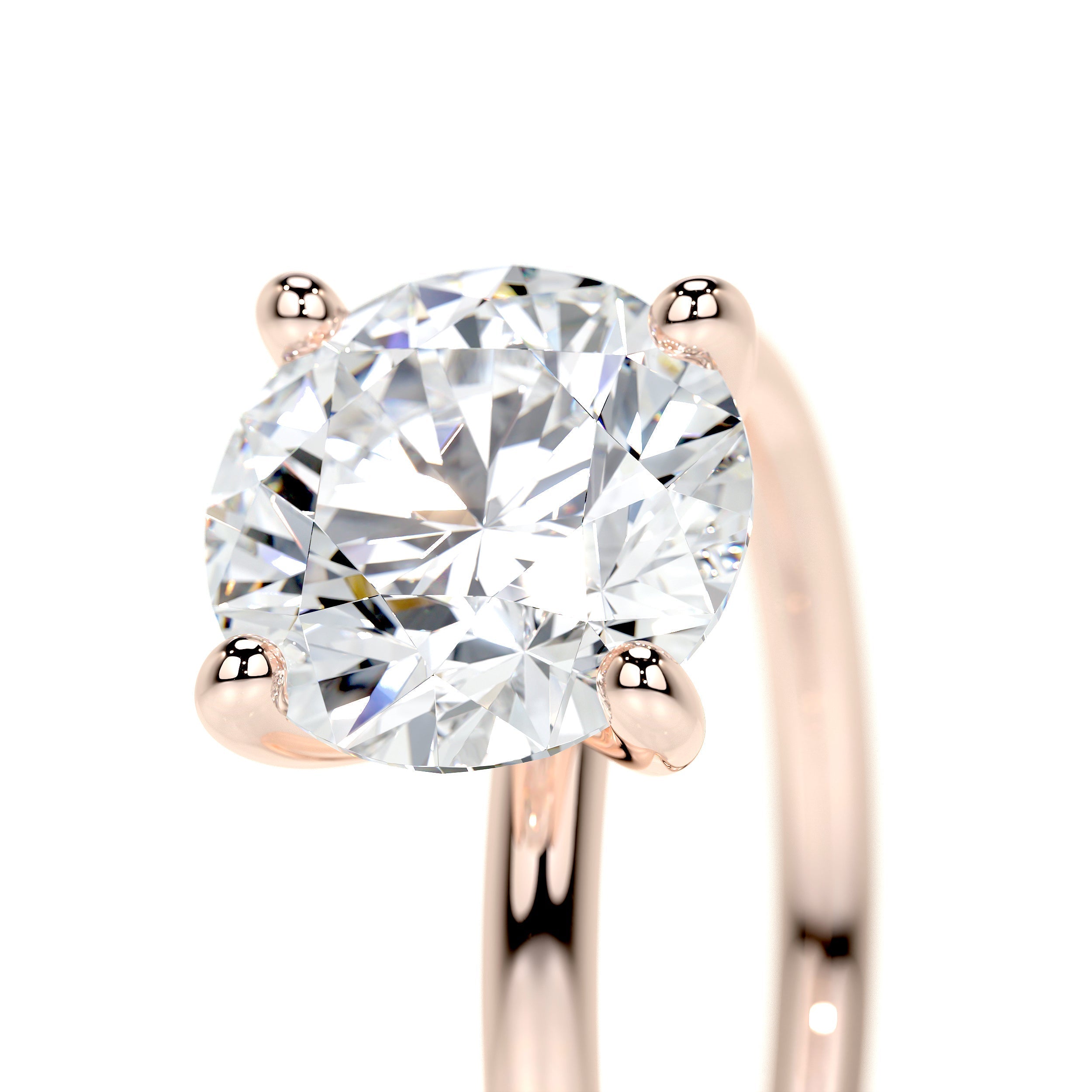 2.0 CT Round Solitaire CVD E/VS2 Diamond Engagement Ring 12