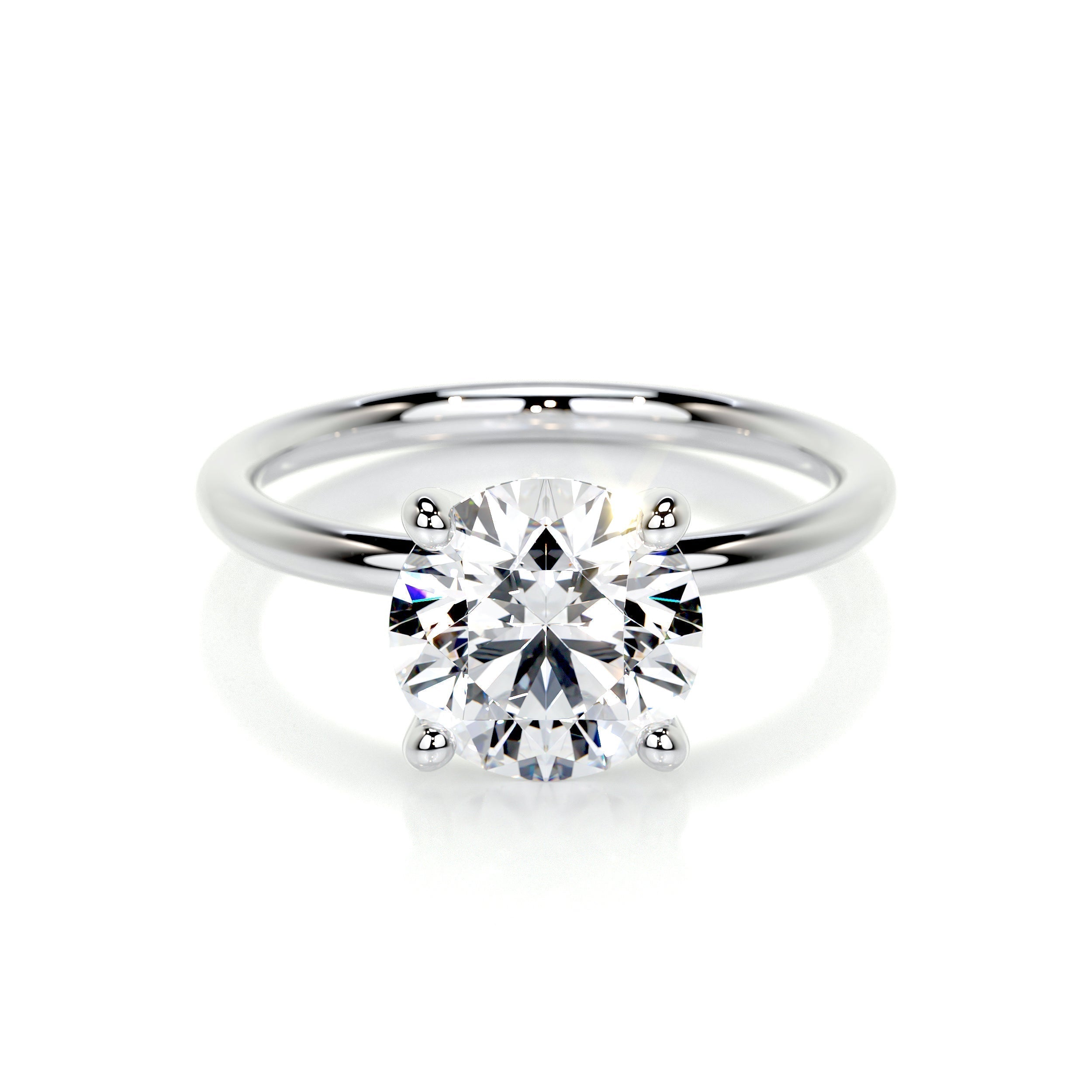 2.0 CT Round Solitaire CVD E/VS2 Diamond Engagement Ring 1