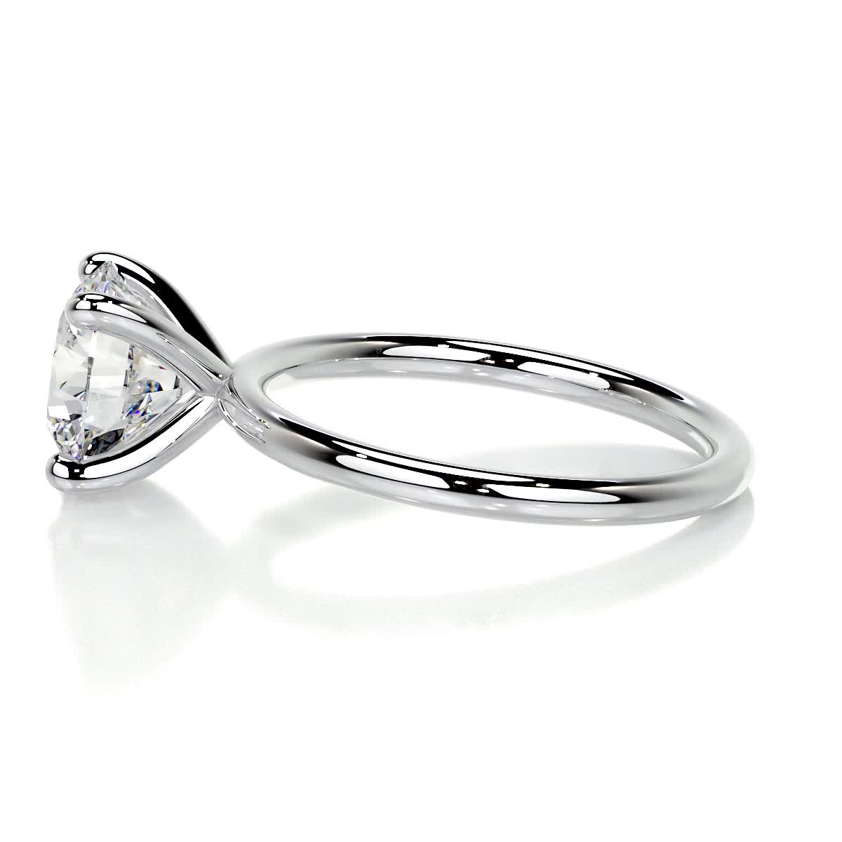 2.0 CT Round Solitaire CVD E/VS2 Diamond Engagement Ring 4