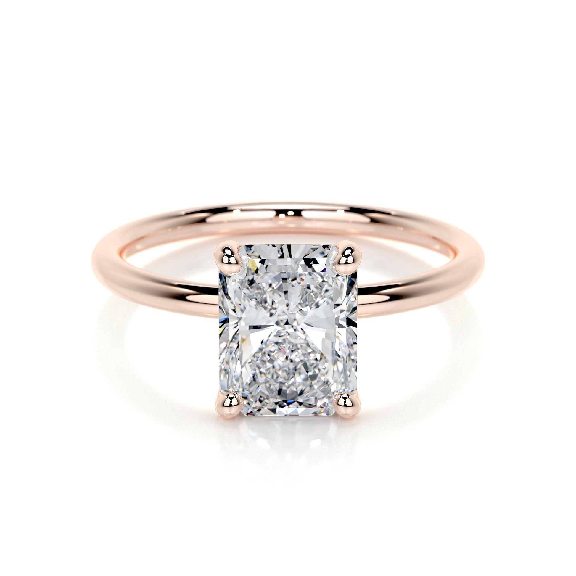 2.0 CT Radiant Solitaire CVD E/VS2 Diamond Engagement Ring 11