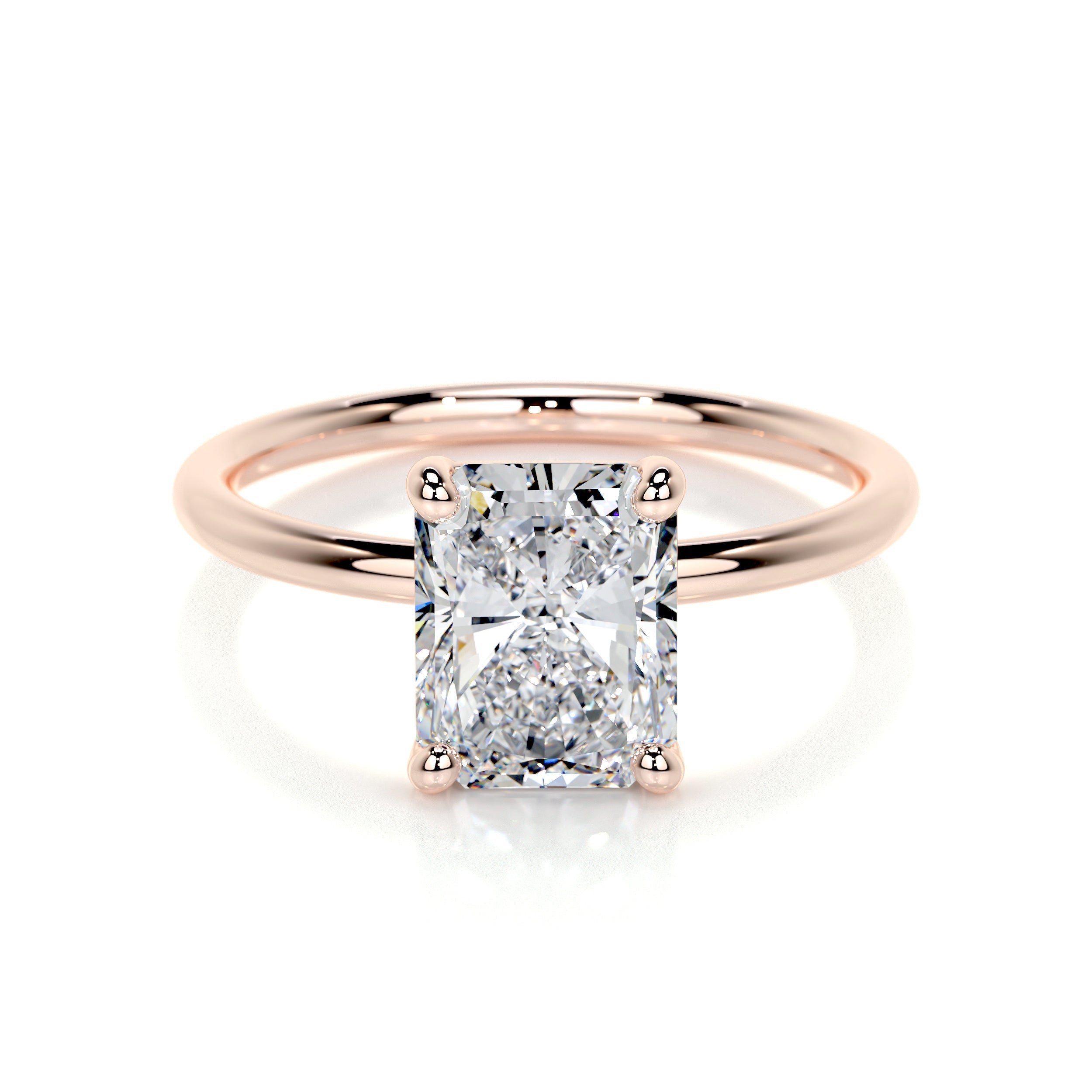 2.0 CT Radiant Solitaire CVD E/VS2 Diamond Engagement Ring 11