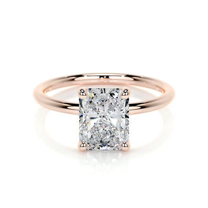 2.0 CT Radiant Solitaire CVD E/VS2 Diamond Engagement Ring 11