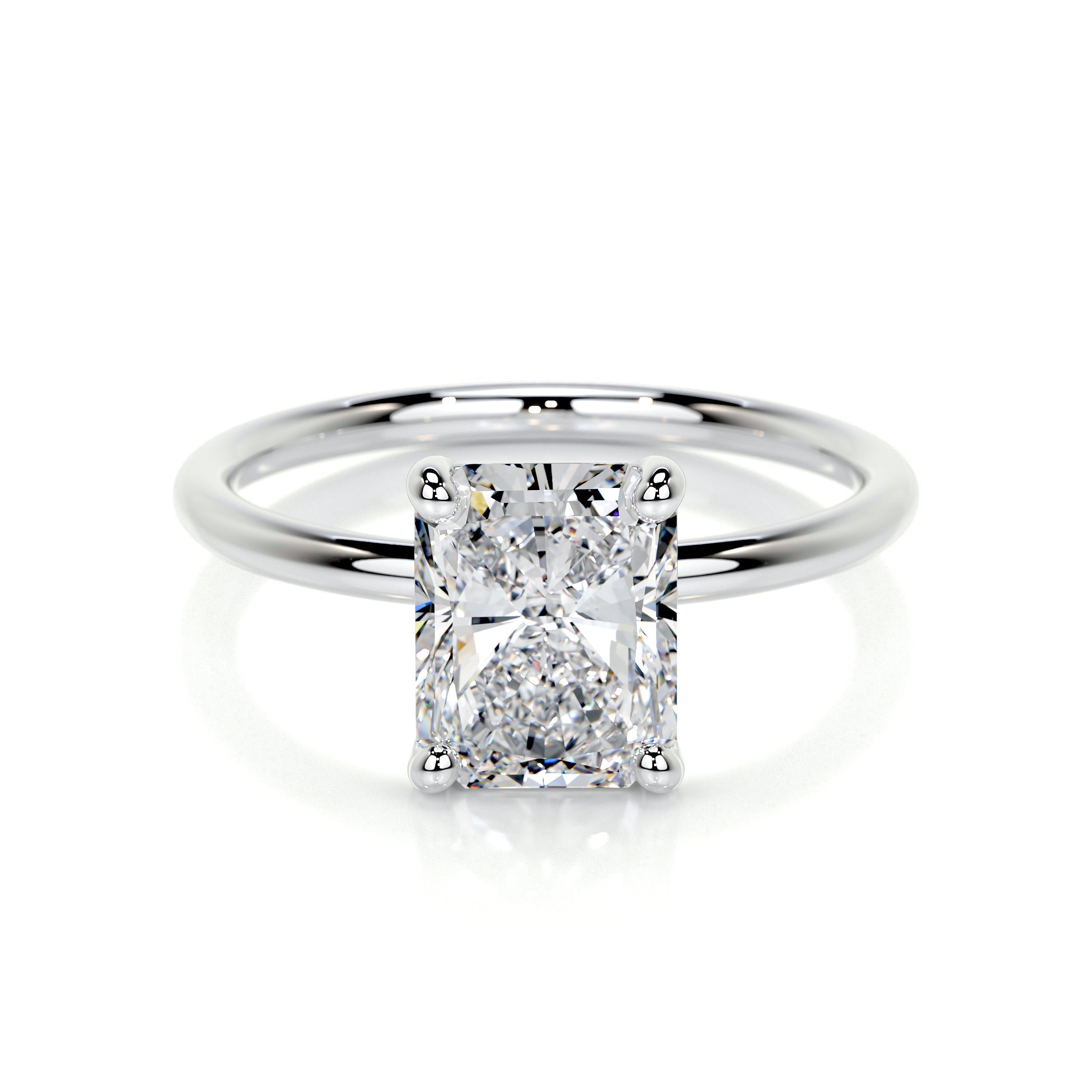 2.0 CT Radiant Solitaire CVD E/VS2 Diamond Engagement Ring 1