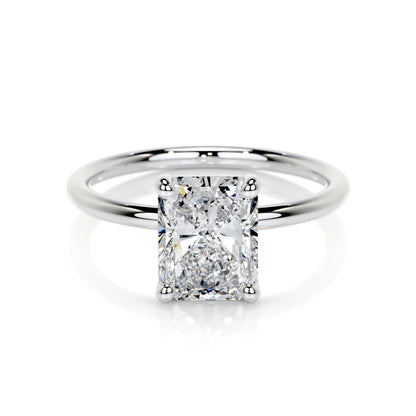 2.0 CT Radiant Solitaire CVD E/VS2 Diamond Engagement Ring 1