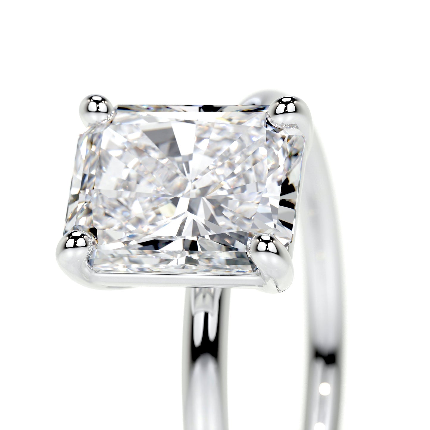 2.0 CT Radiant Solitaire CVD E/VS2 Diamond Engagement Ring 3