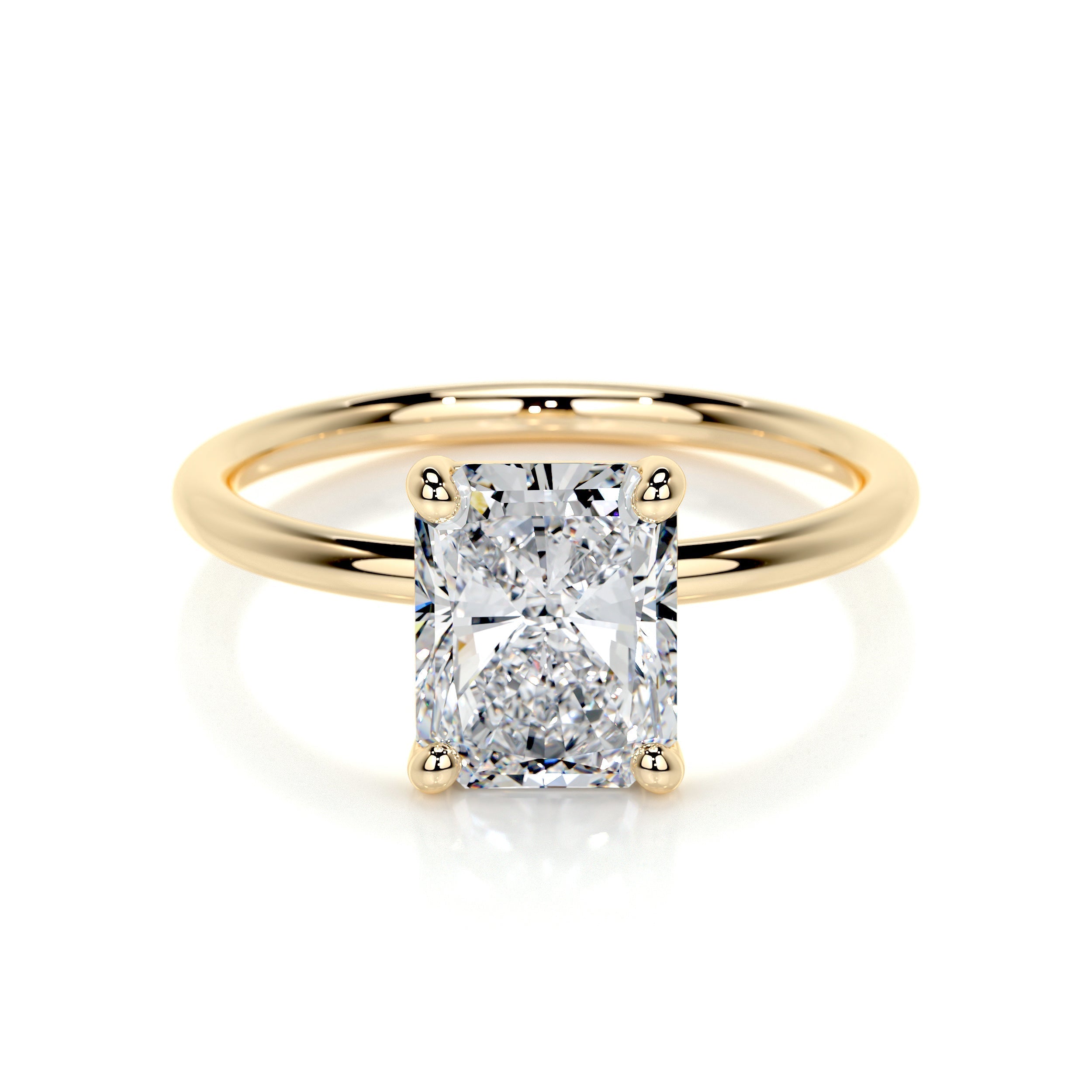 2.0 CT Radiant Solitaire CVD E/VS2 Diamond Engagement Ring 7