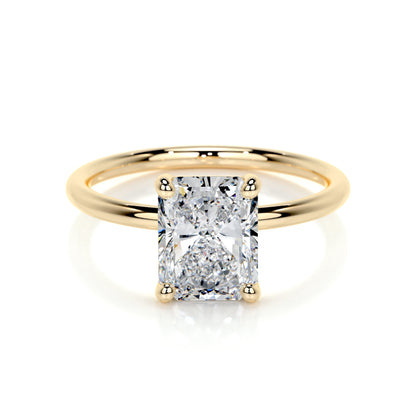 2.0 CT Radiant Solitaire CVD E/VS2 Diamond Engagement Ring 7