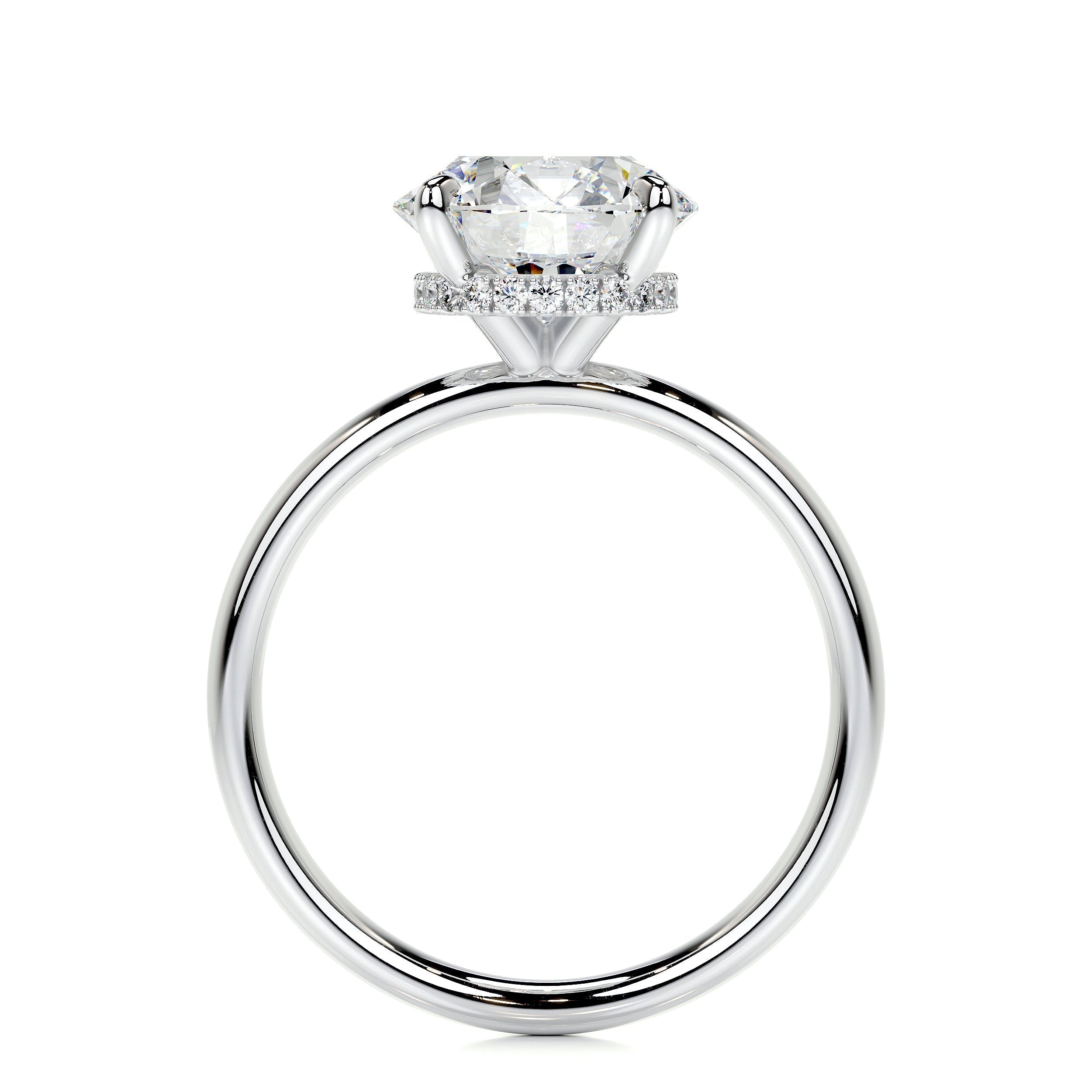 2.0 CT Pear Hidden Halo CVD E/VS2 Diamond Engagement Ring 15