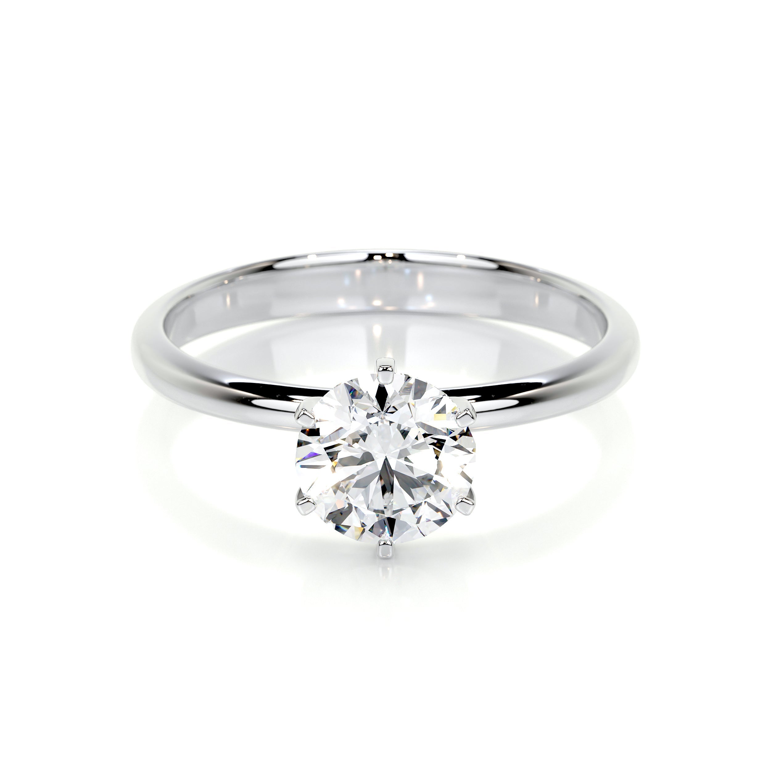 1.0 CT Round Solitaire CVD E/VS2 Diamond Engagement Ring 1