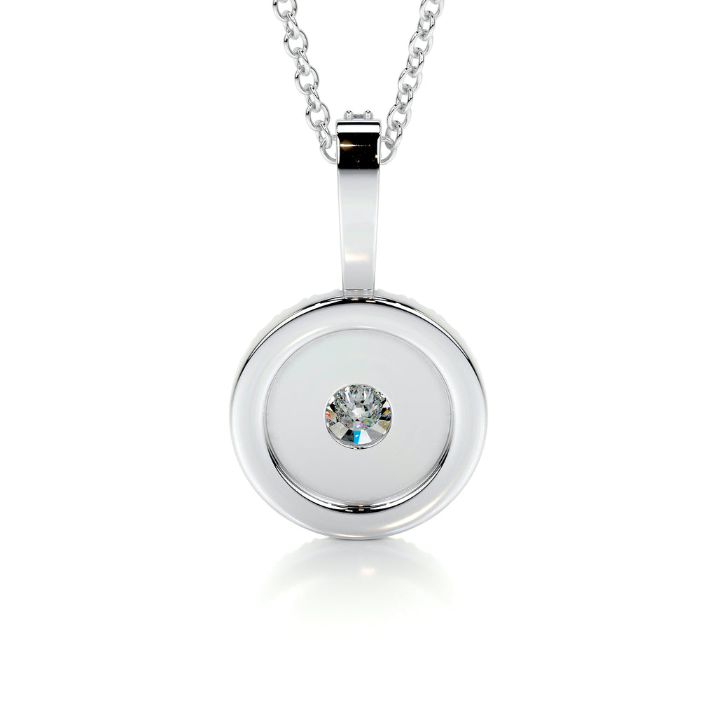 0.50 CT Round Double Halo CVD F/VS Diamond Necklace 7