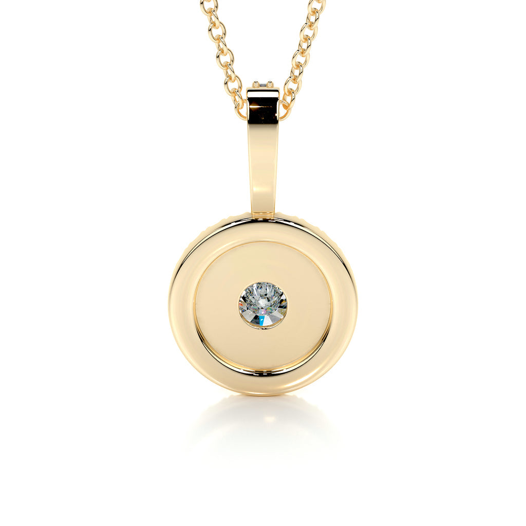 0.50 CT Round Double Halo CVD F/VS Diamond Necklace 11