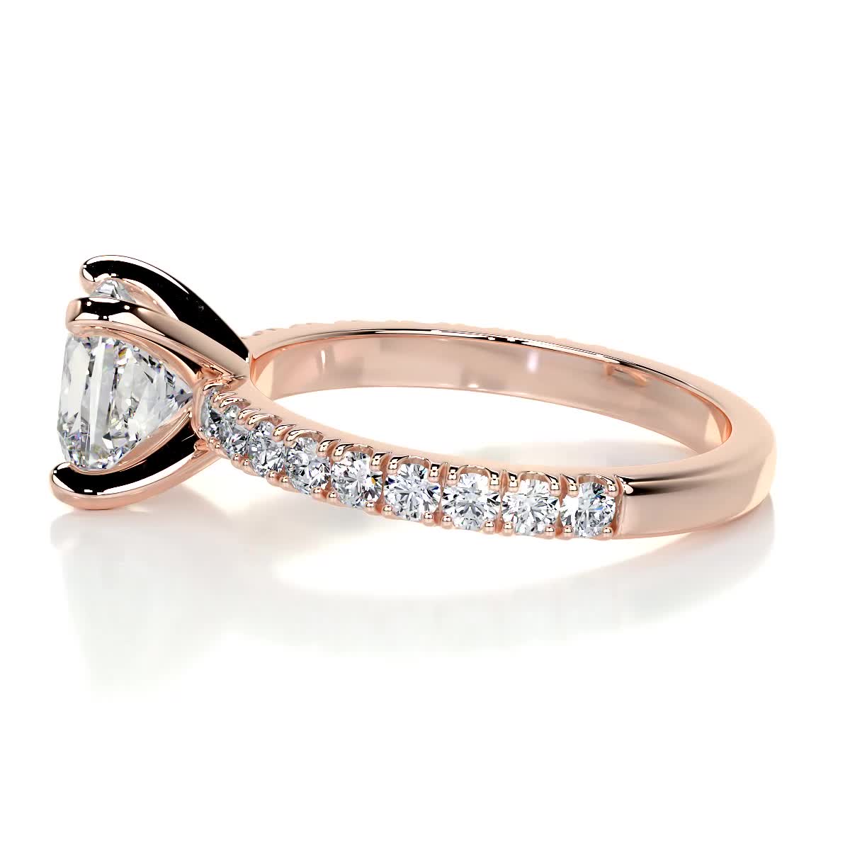 1.5 CT Princess Solitaire CVD G/VS2 Diamond Engagement Ring 13