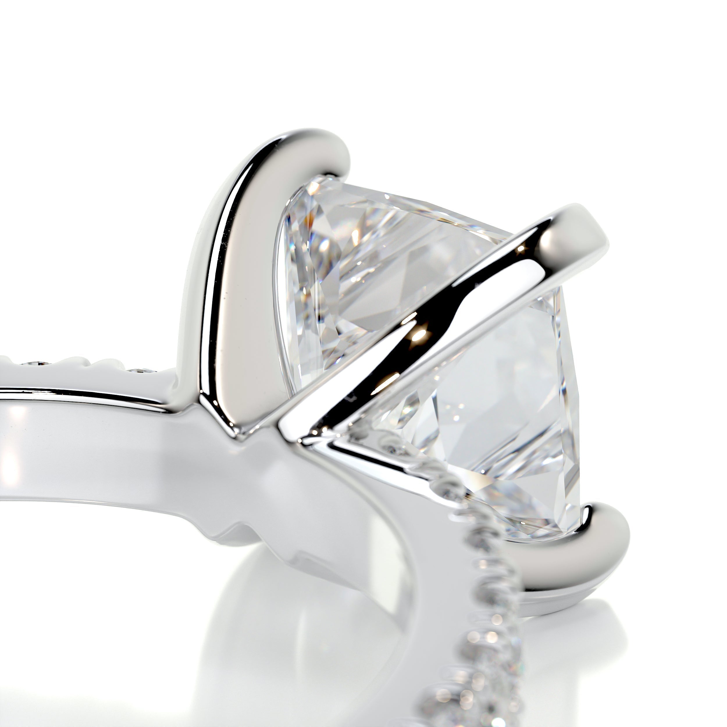 1.5 CT Princess Solitaire CVD G/VS2 Diamond Engagement Ring 3
