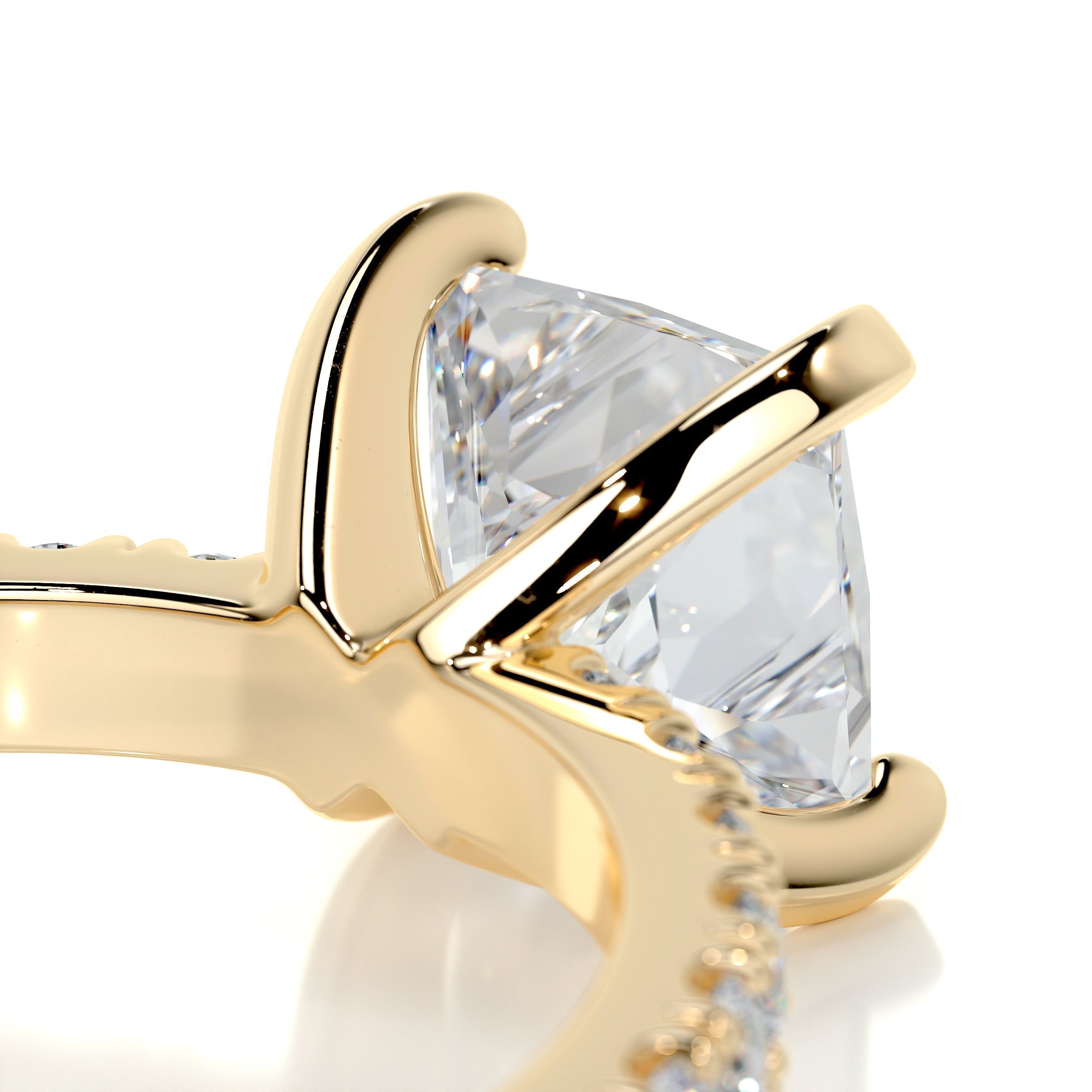 1.5 CT Princess Solitaire CVD G/VS2 Diamond Engagement Ring 7