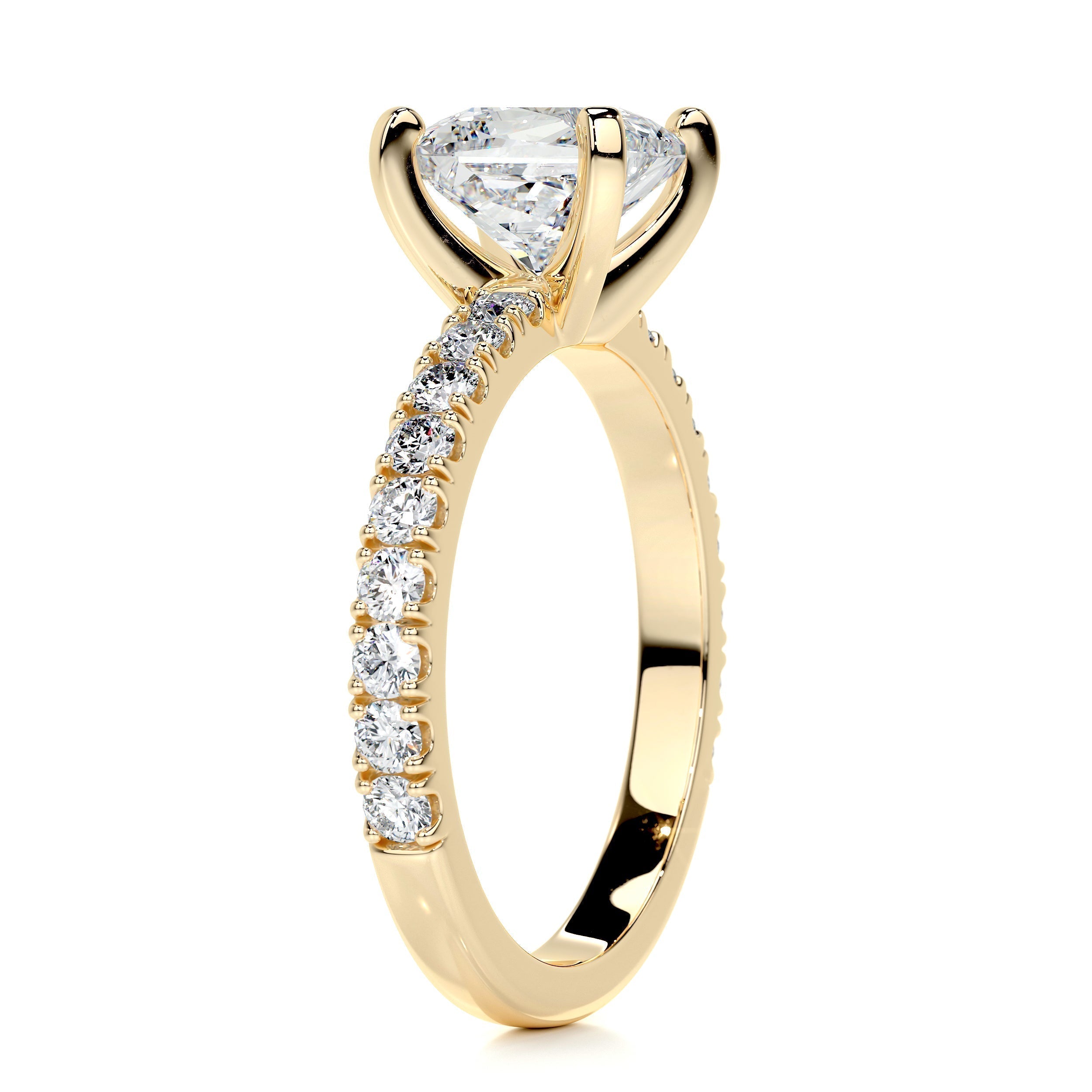 1.5 CT Princess Solitaire CVD G/VS2 Diamond Engagement Ring 9