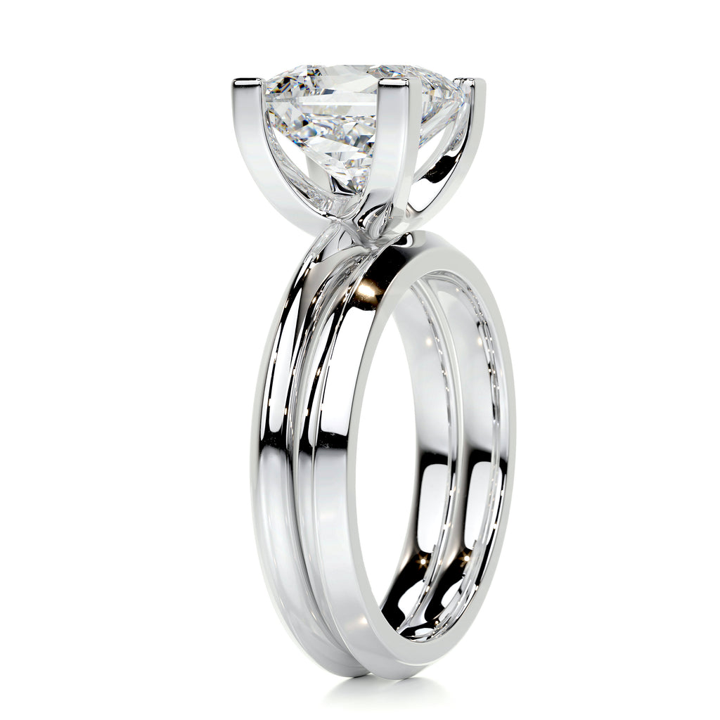 2.0 CT Princess Solitaire CVD F/VS Diamond Bridal Set 7