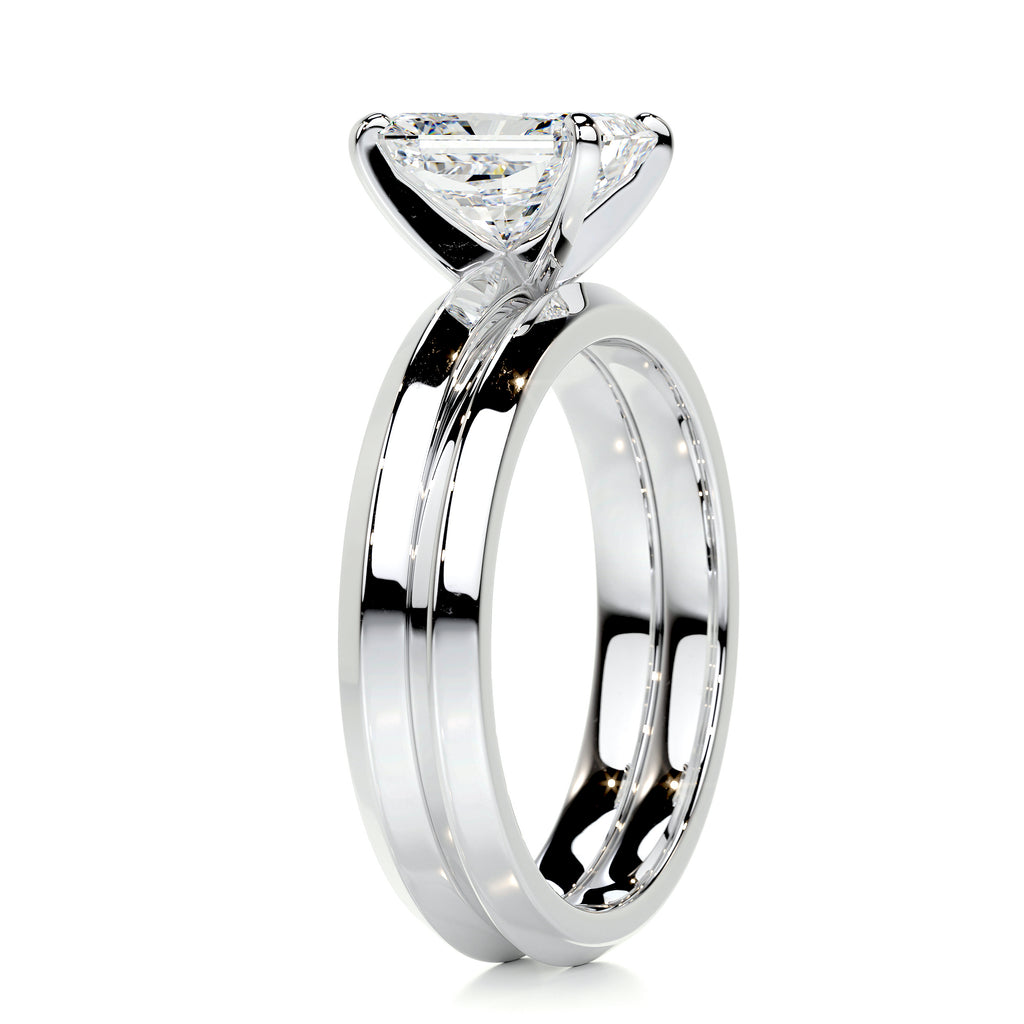 2.0 CT Radiant Solitaire CVD F/VS Diamond Bridal Set 12