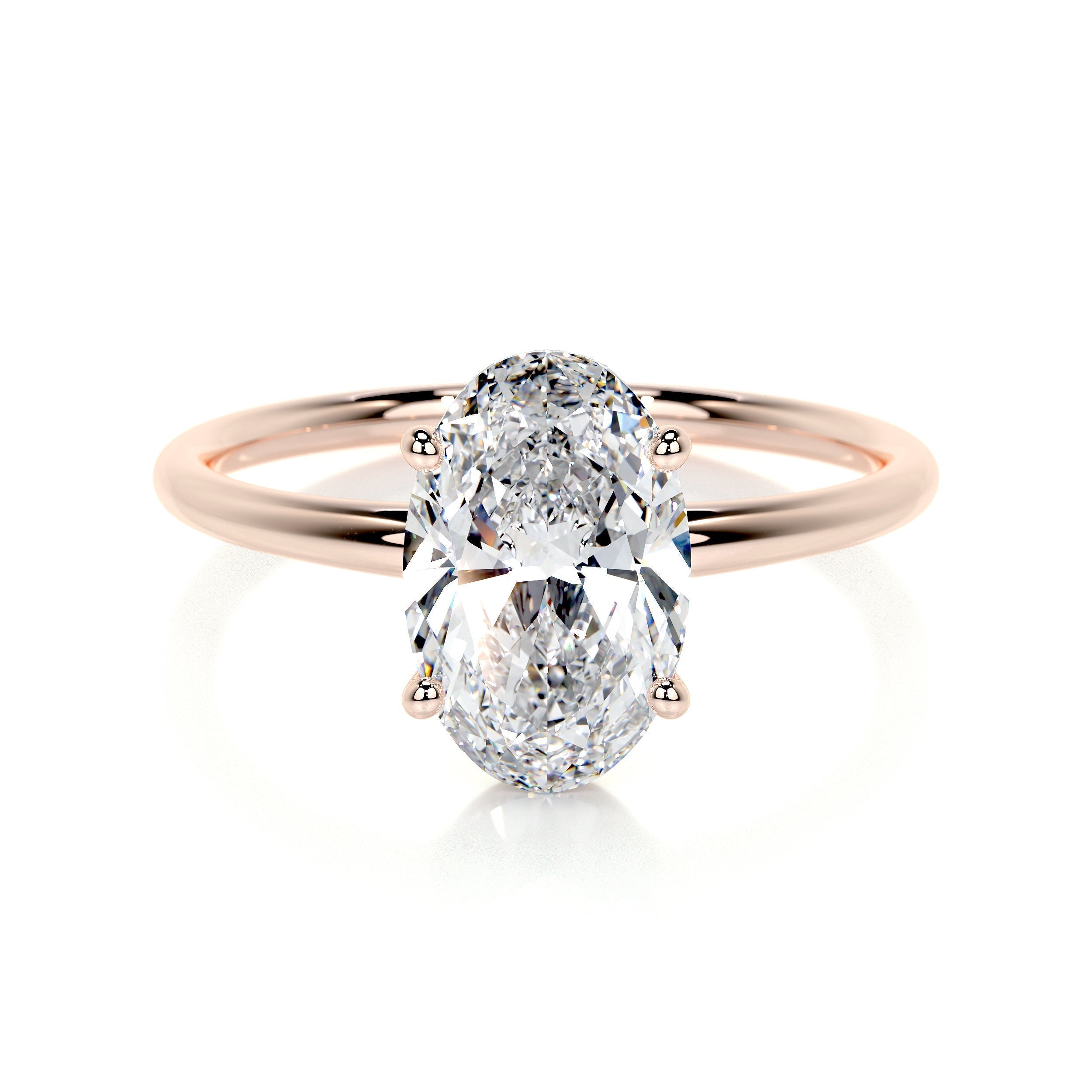 2.0 CT Oval Solitaire CVD E/VS2 Diamond Engagement Ring 11