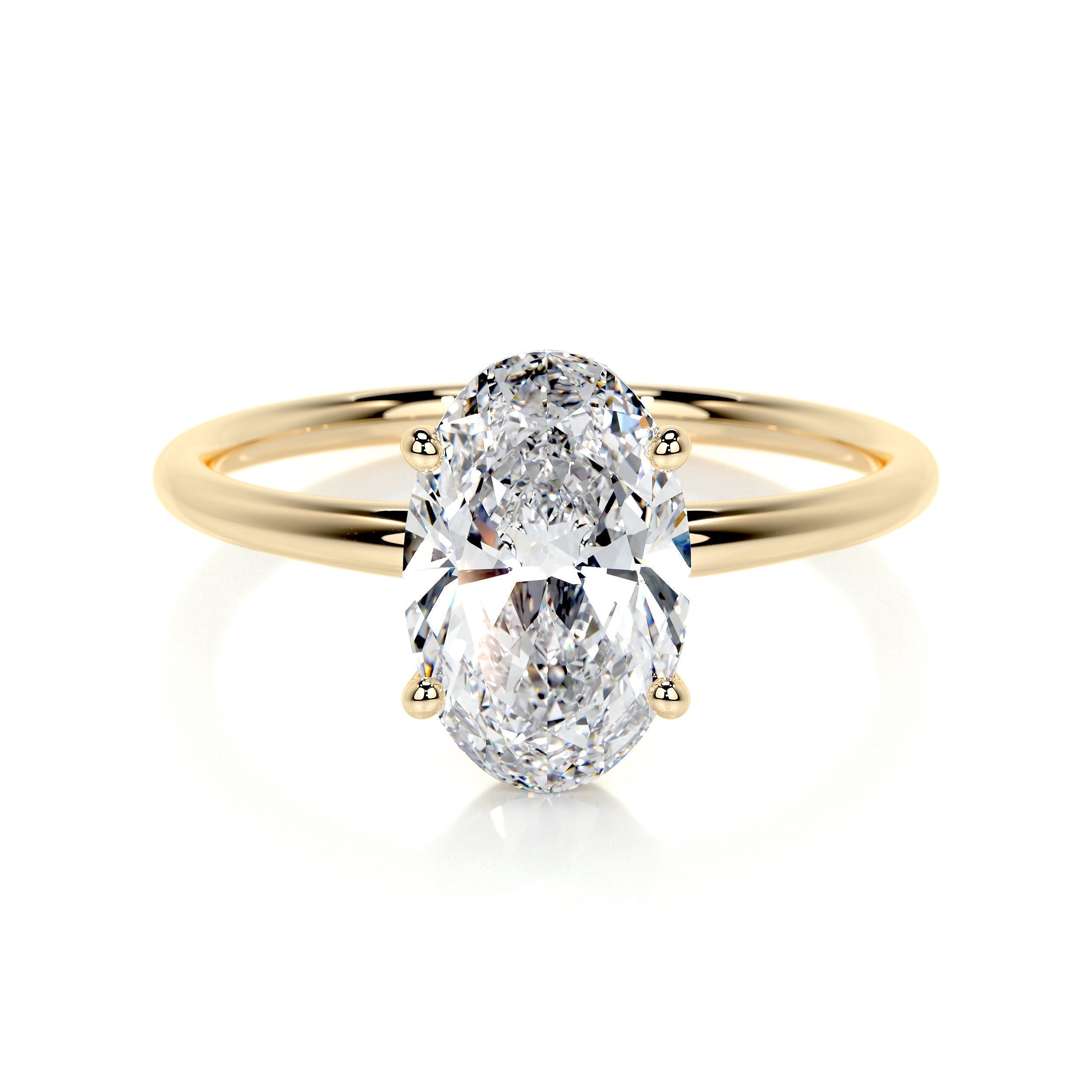 2.0 CT Oval Solitaire CVD E/VS2 Diamond Engagement Ring 6