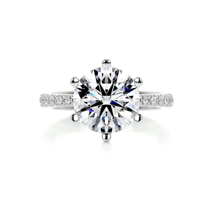 3 CT Round Solitaire CVD G/VS2 Diamond Engagement Ring 1