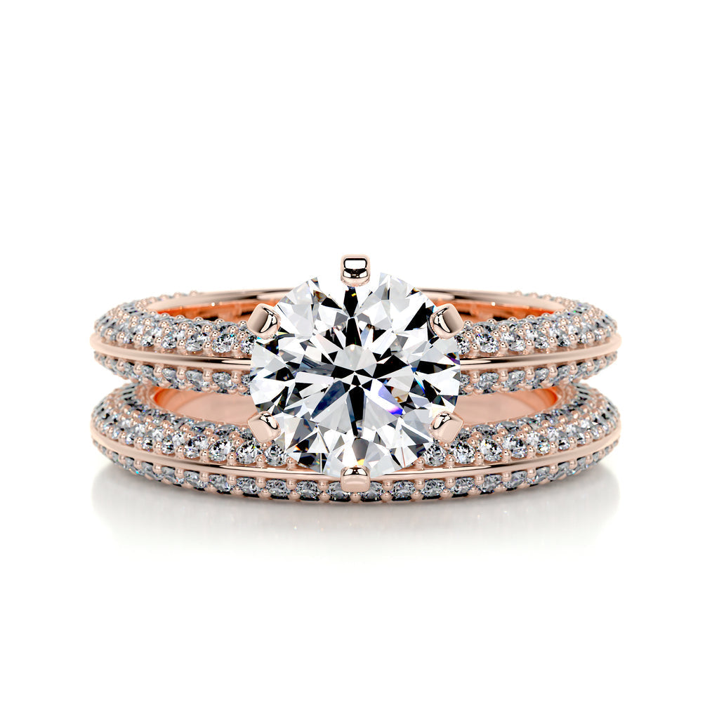 2.0 CT Round Solitaire CVD F/VS Diamond Bridal Ring Set 7