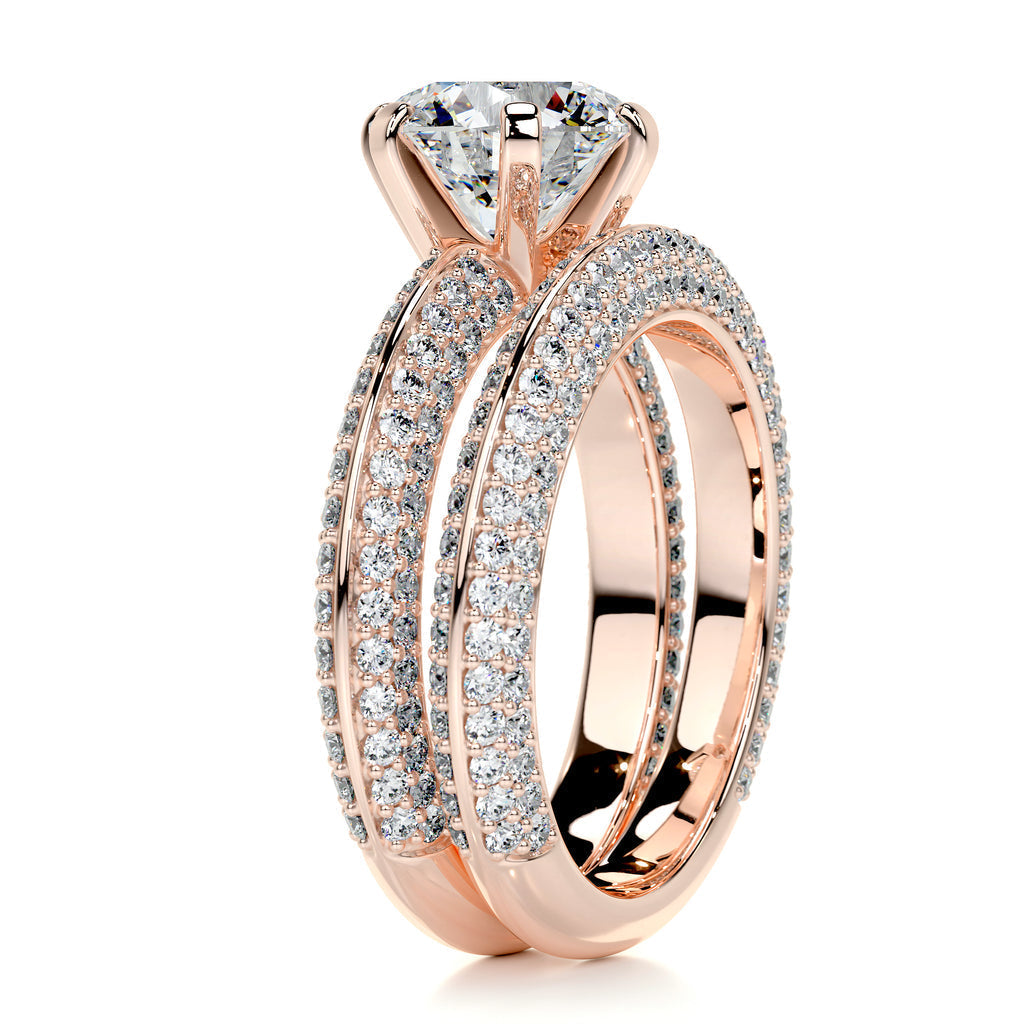 2.0 CT Round Solitaire CVD F/VS Diamond Bridal Ring Set 11