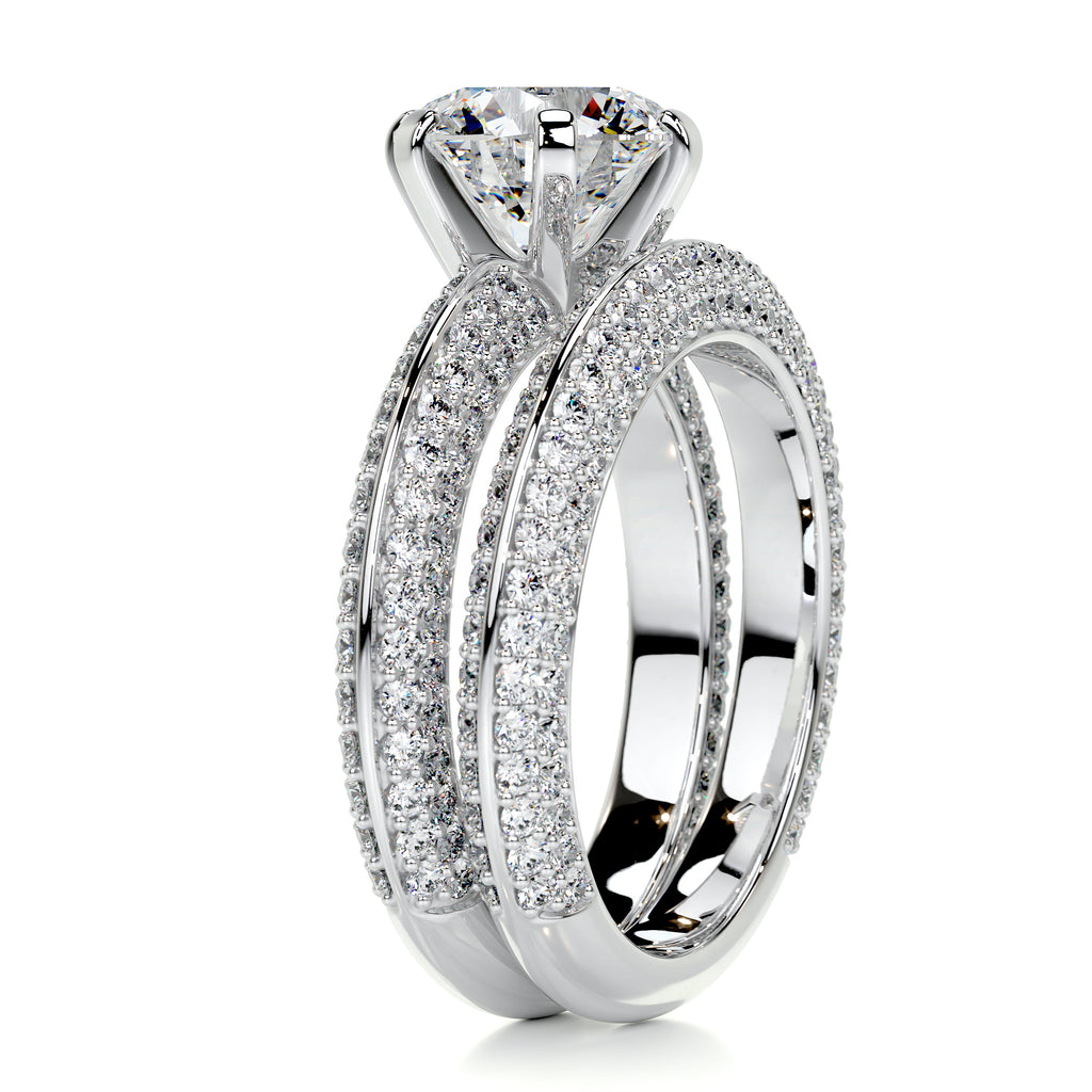 2.0 CT Round Solitaire CVD F/VS Diamond Bridal Ring Set 6