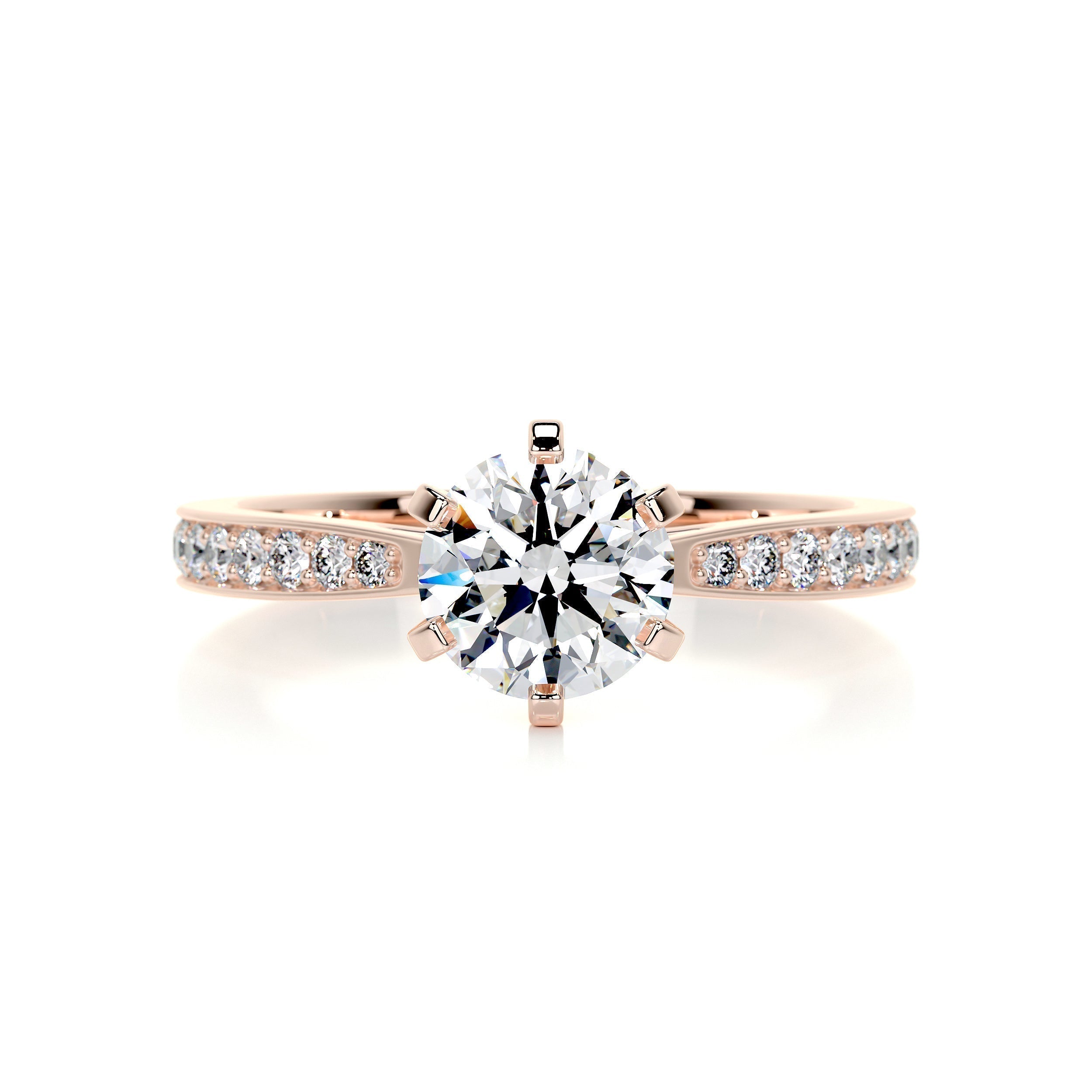 1.0 CT Round Solitaire CVD F/SI1 Diamond Engagement Ring 10