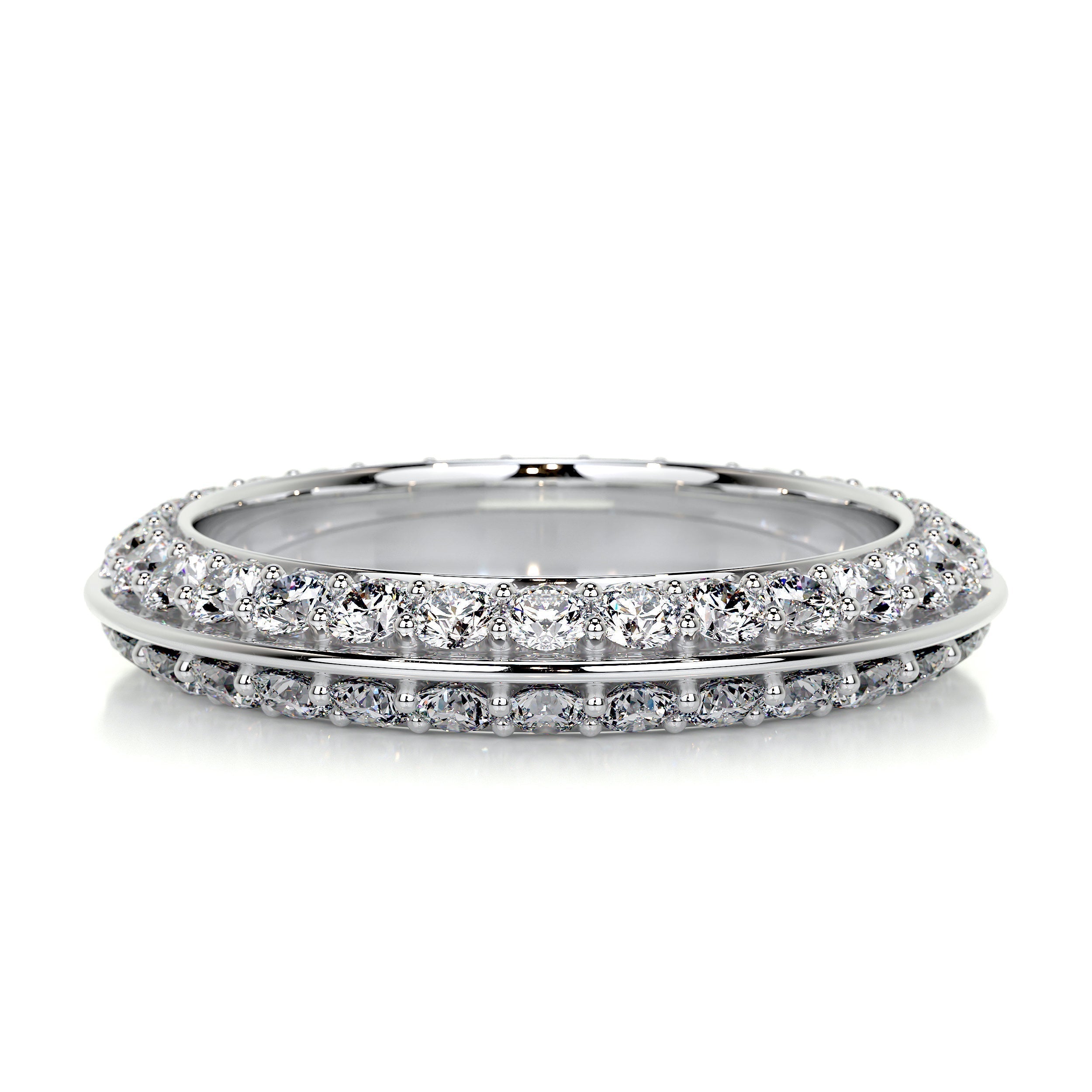 0.5 CT Round Full Eternity CVD EF/VVS Diamond Wedding Band 1