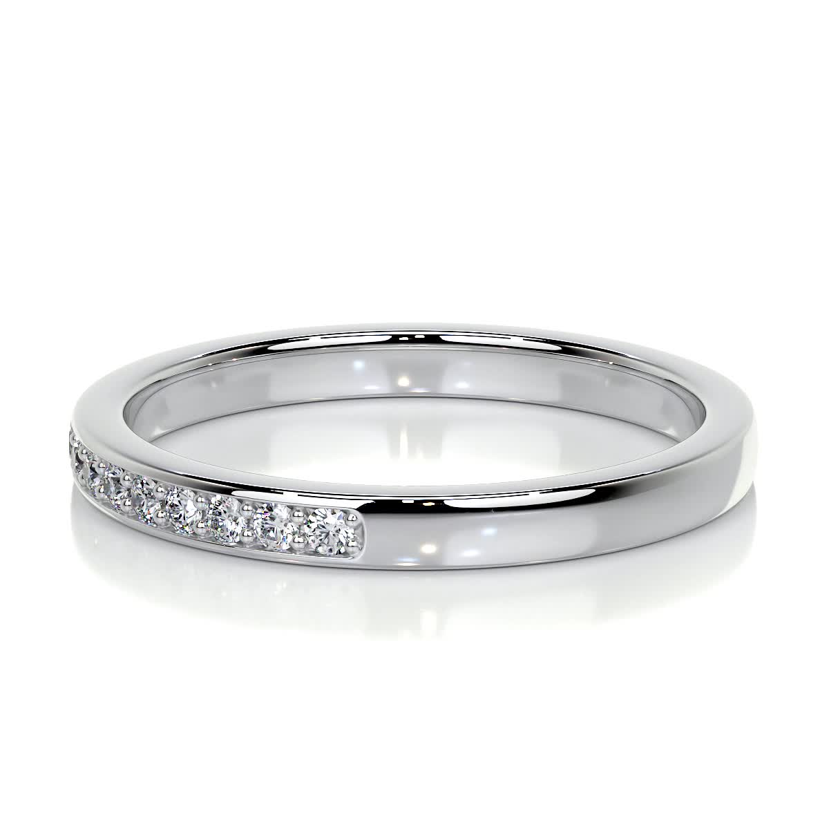 0.2 CT Round Half Eternity CVD EF/VVS Diamond Wedding Band 6