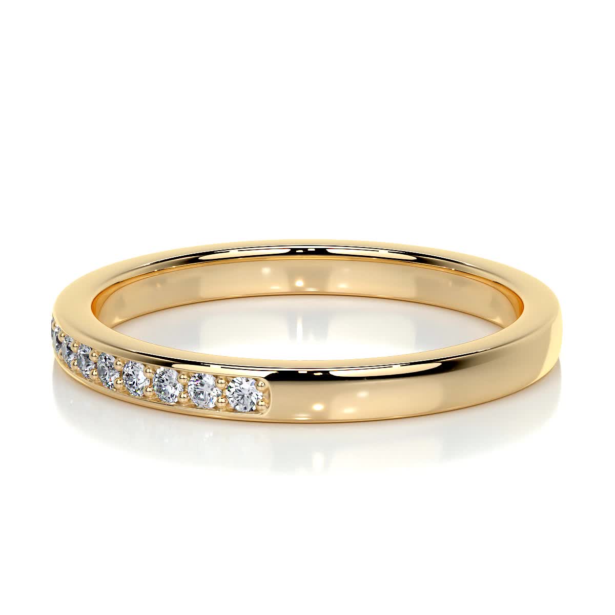 0.2 CT Round Half Eternity CVD EF/VVS Diamond Wedding Band 10