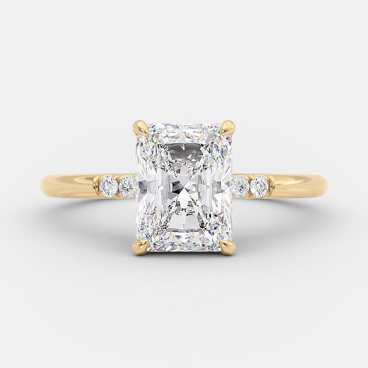 2.43 CT Radiant Cut Solitaire Style Moissanite Engagement Ring 6