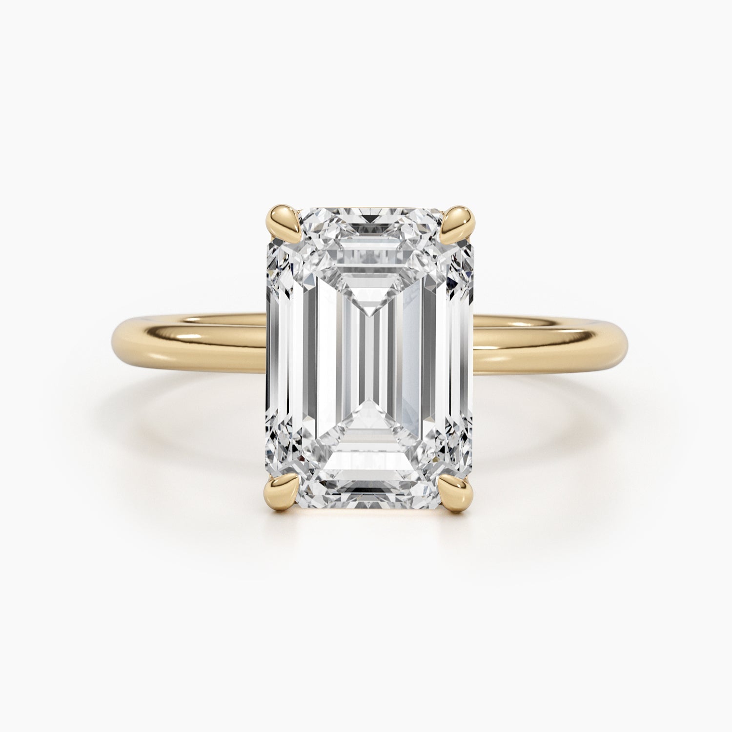 3.01 CT Emerald Solitaire CVD E/VS Diamond Engagement Ring 3