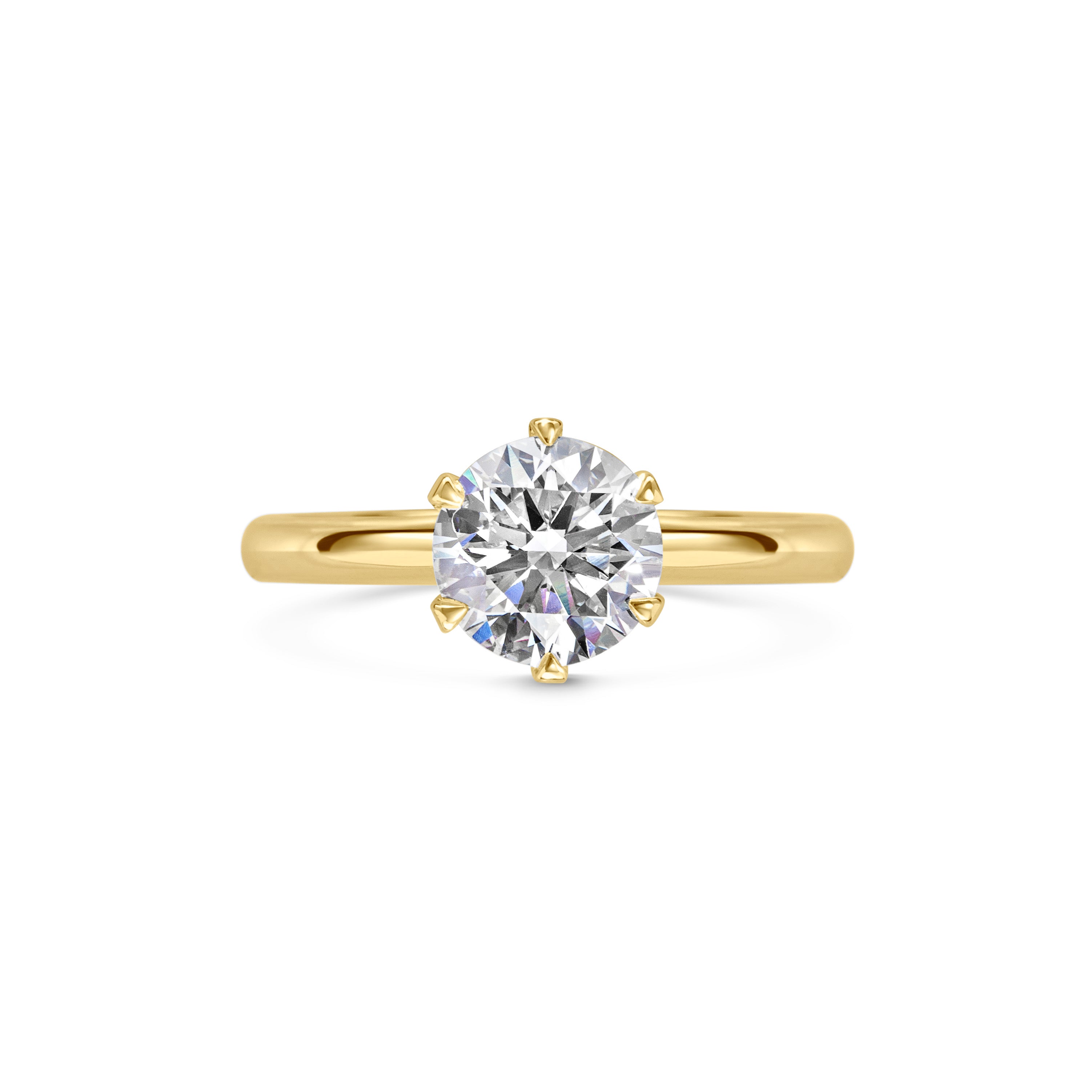 1.5 CT Round Solitaire CVD F/VS1 Diamond Engagement Ring 4