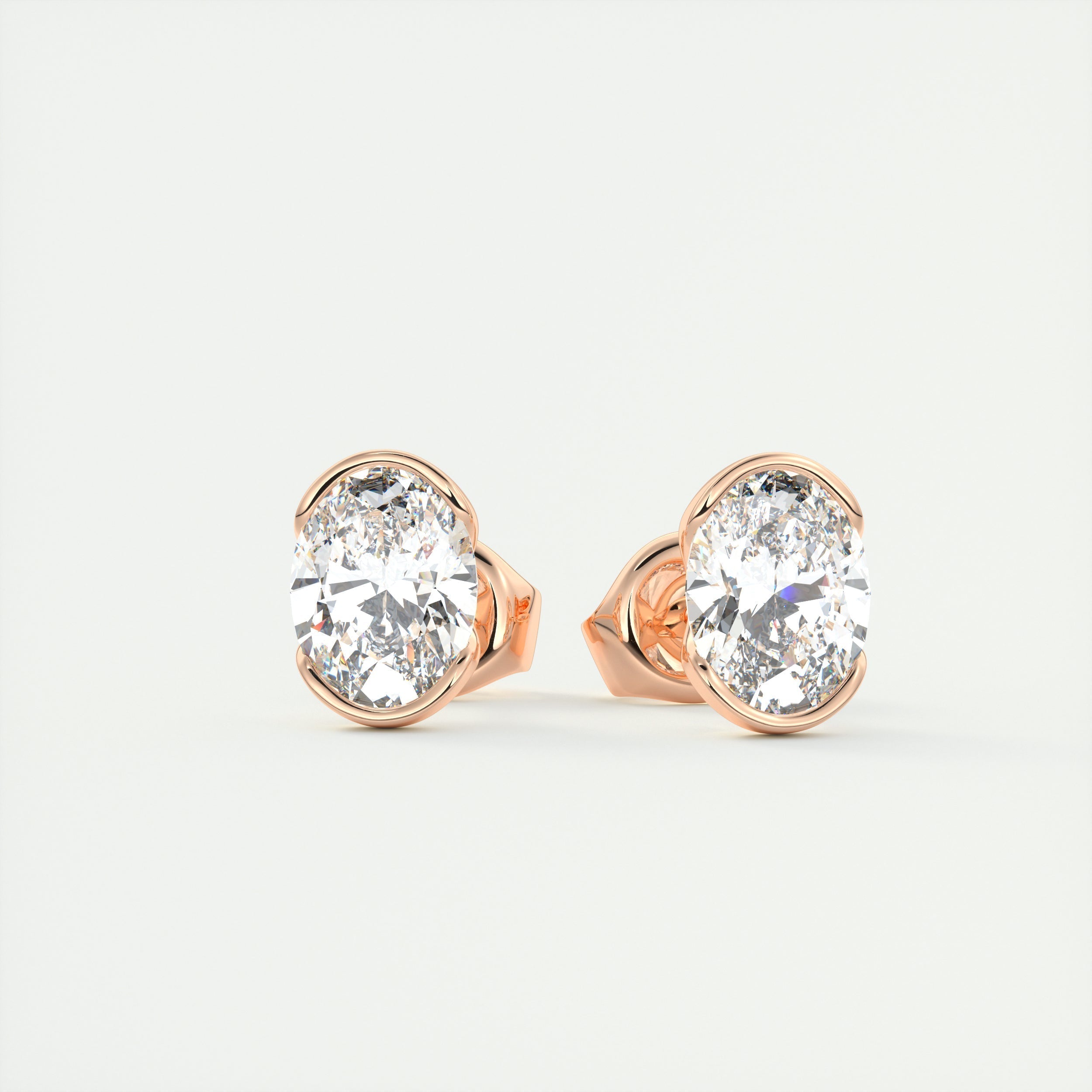 1.0 CT Oval Solitaire CVD G/VS Diamond Earrings 6