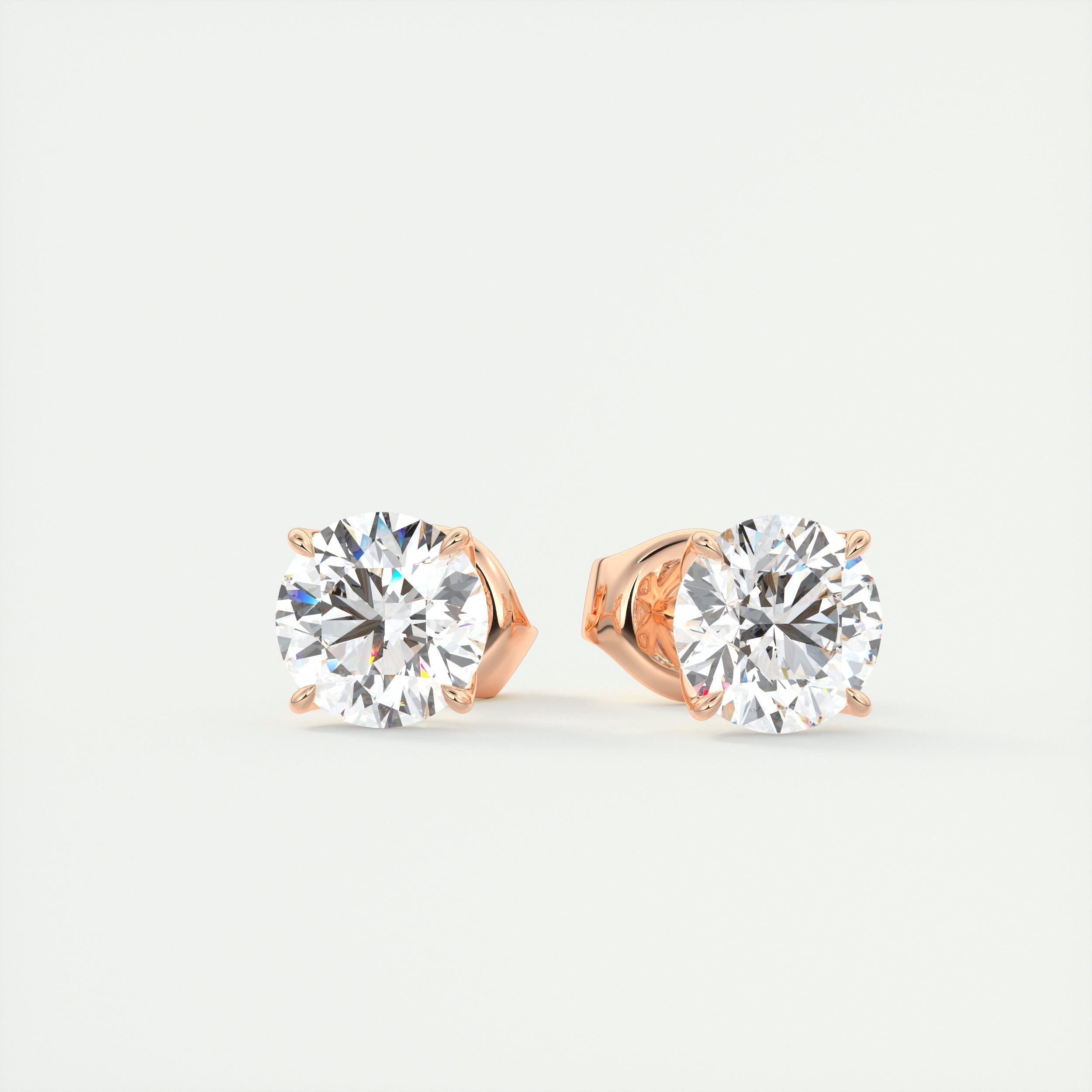 1.0 CT Round Solitaire CVD G/VS Diamond Earrings 9