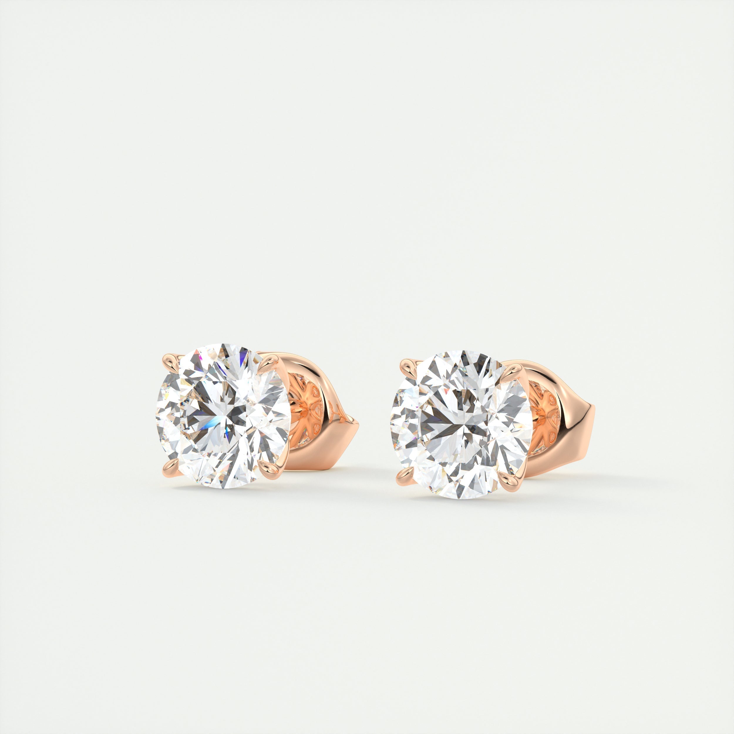 1.0 CT Round Solitaire CVD G/VS Diamond Earrings 10