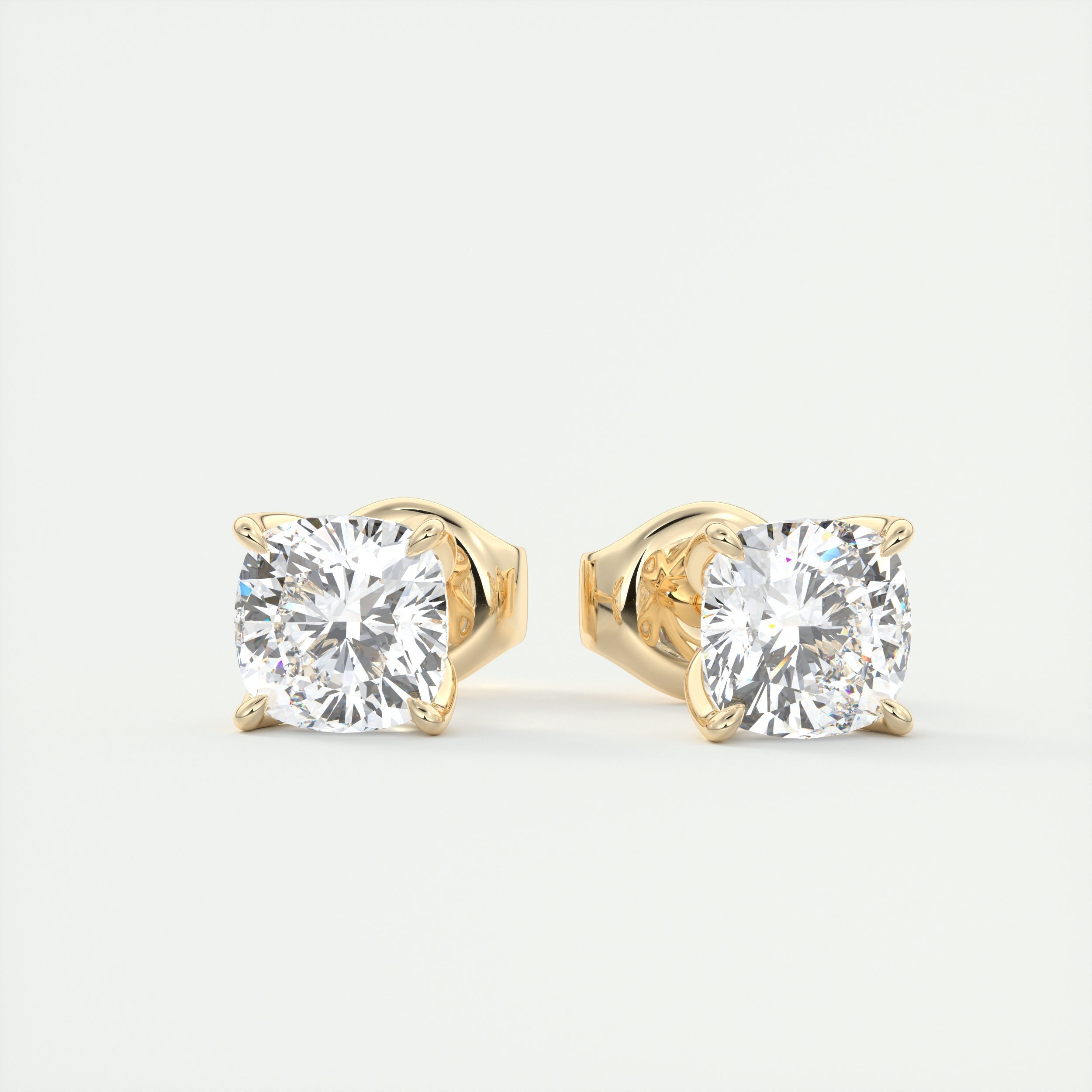 1.0 CT Round Solitaire CVD G/VS Diamond Earrings 5