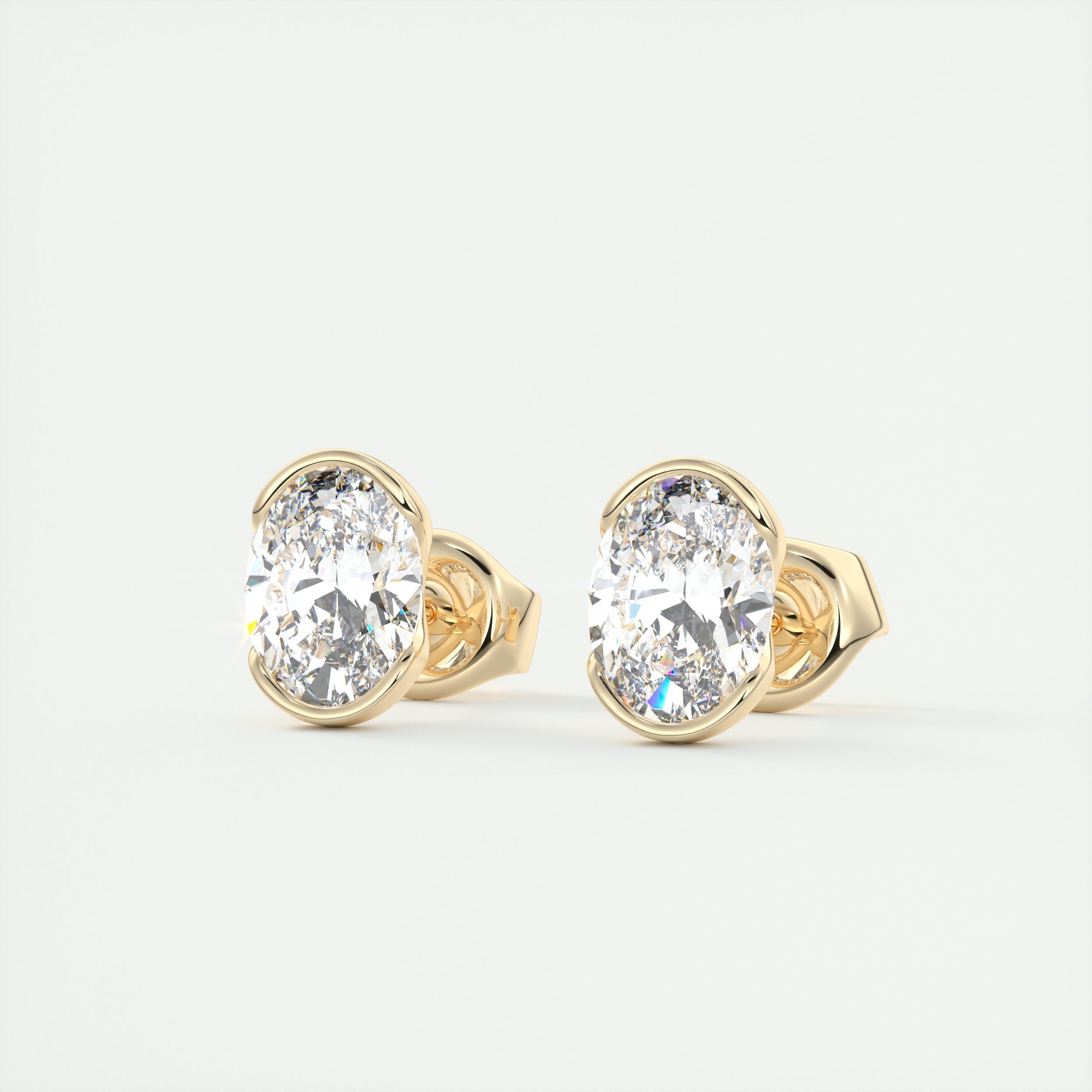 1.0 CT Oval Solitaire CVD G/VS Diamond Earrings 9