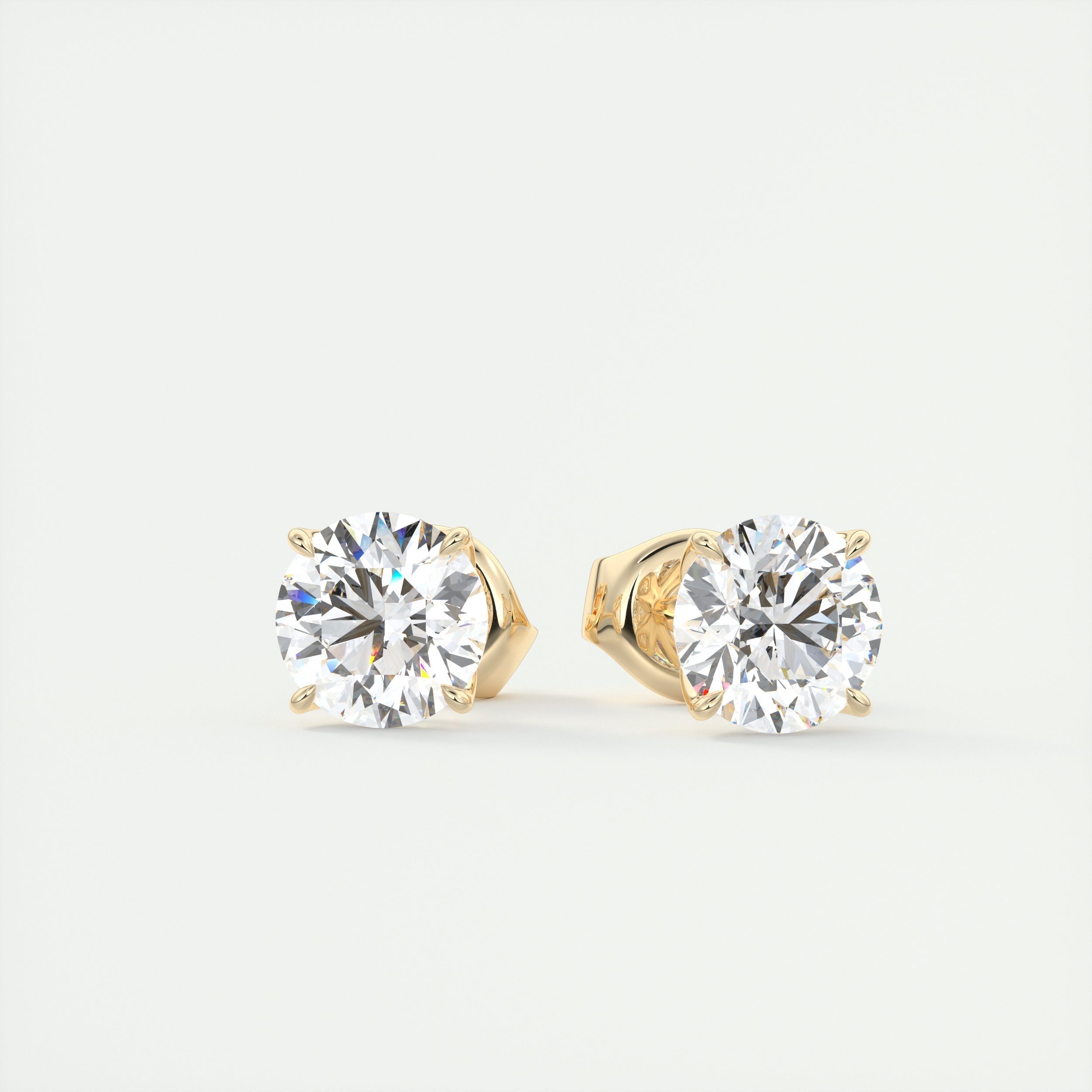 1.0 CT Round Solitaire CVD G/VS Diamond Earrings 5