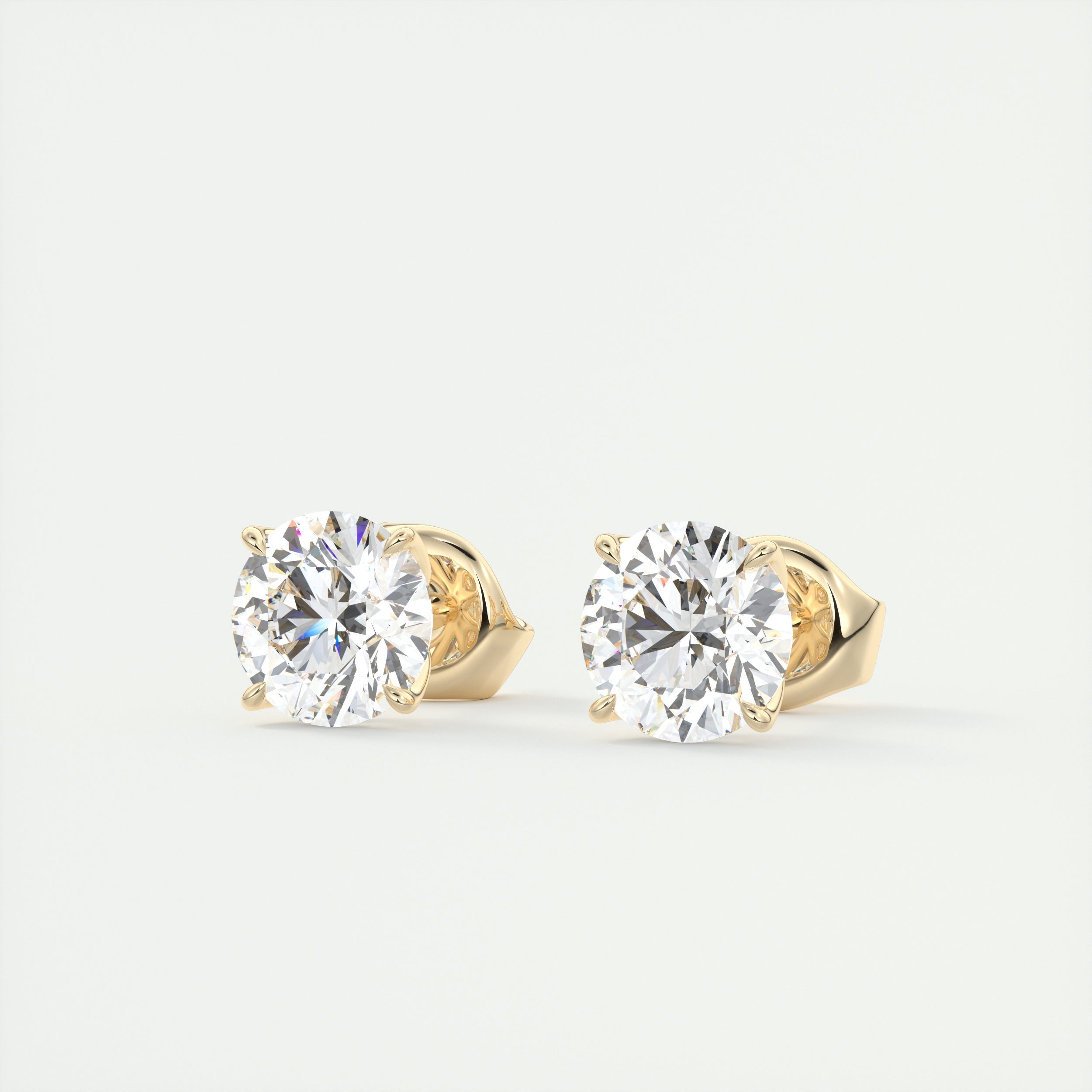 1.0 CT Round Solitaire CVD G/VS Diamond Earrings 6